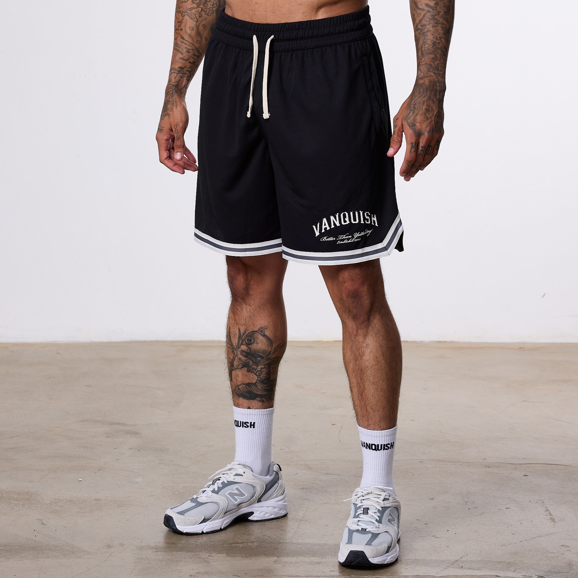 Vanquish Better Than Yesterday Black Mesh Shorts