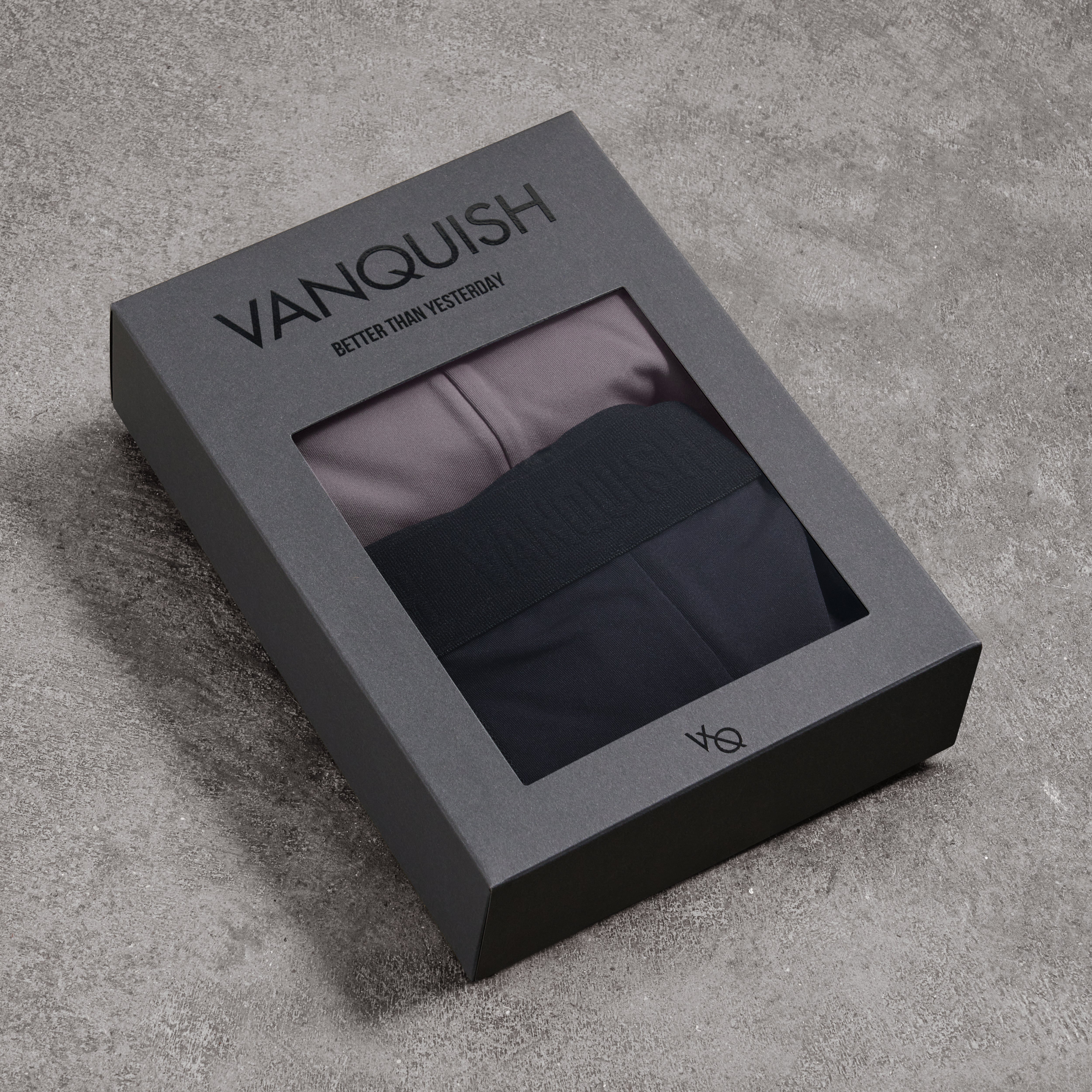 Vanquish Black / Grey 2 Pack Boxers