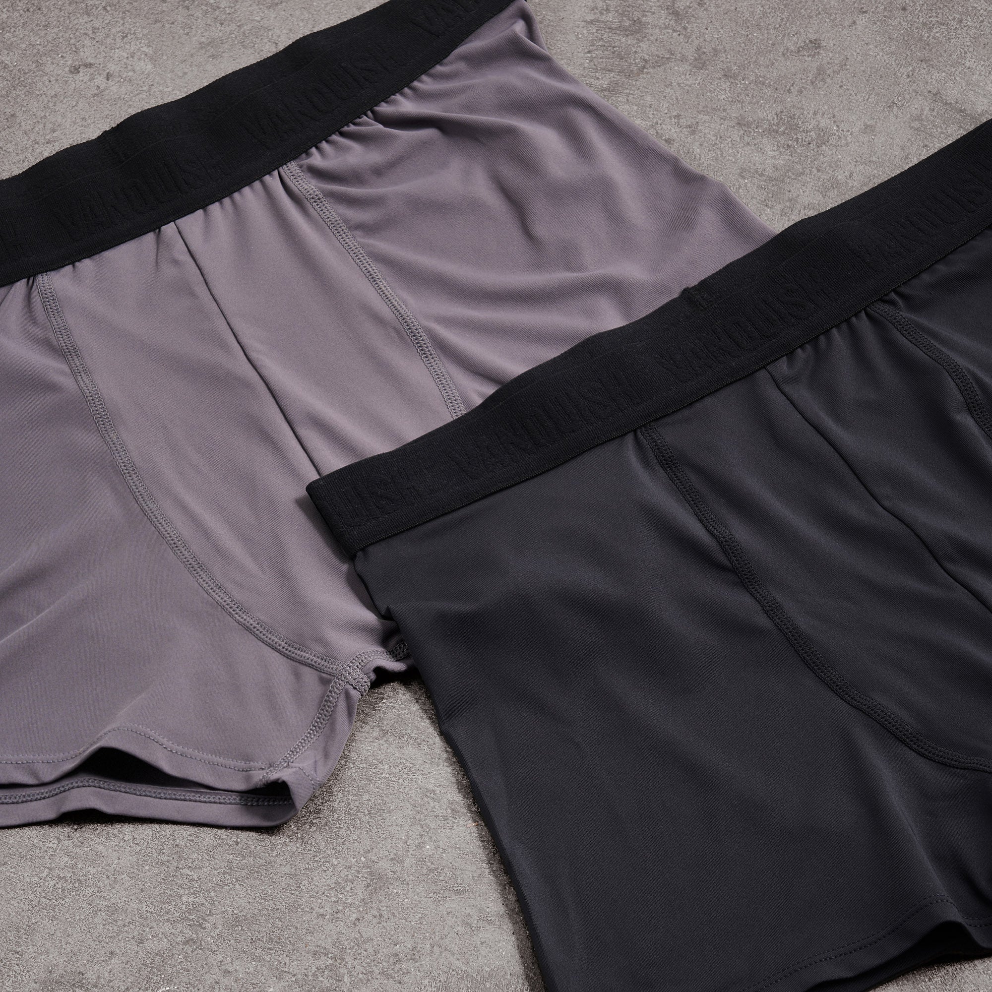 Vanquish Black / Grey 2 Pack Boxers