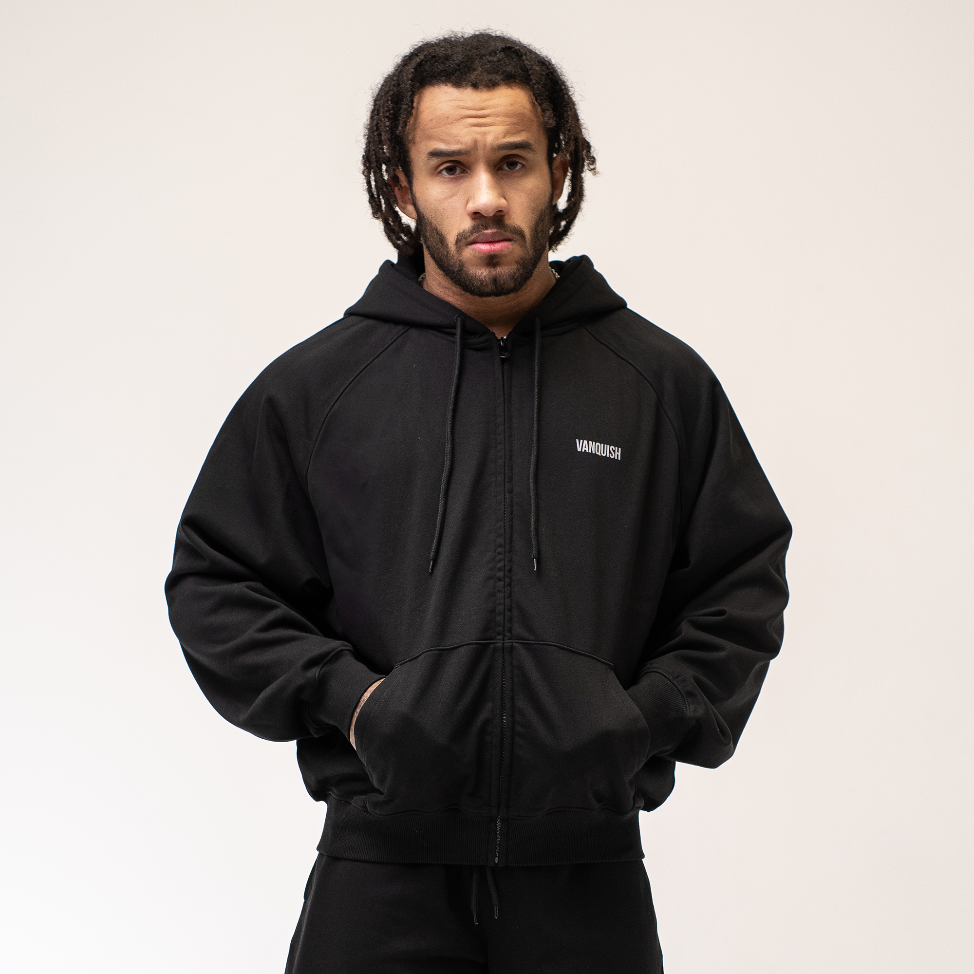 Vanquish Essential Black Oversized Heavyweight Hoodie