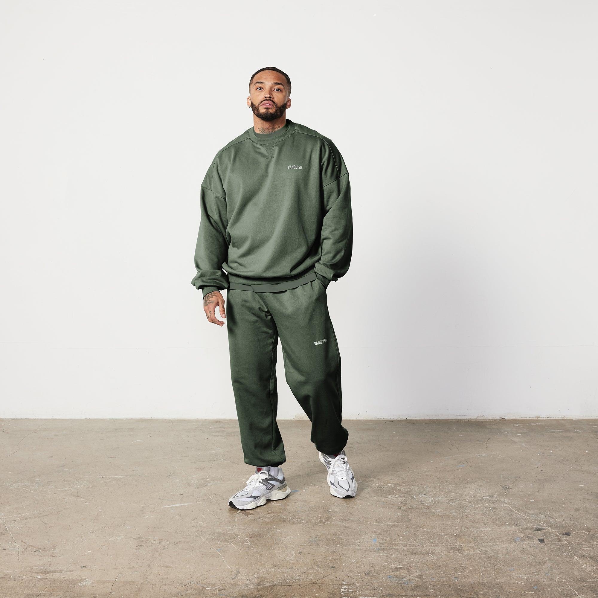 Vanquish Essential Forest Green Oversized Sweatpants