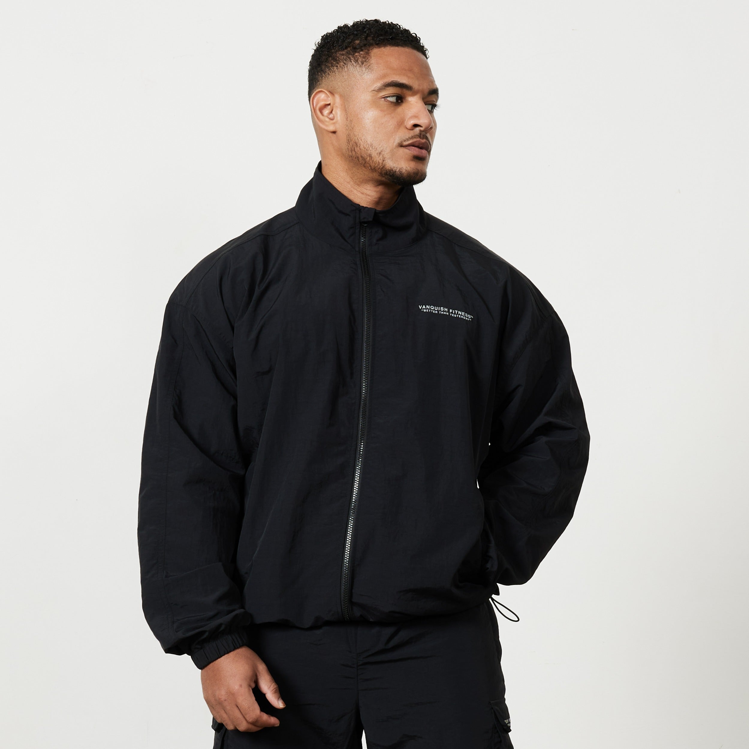 Vanquish Black Oversized Track Jacket