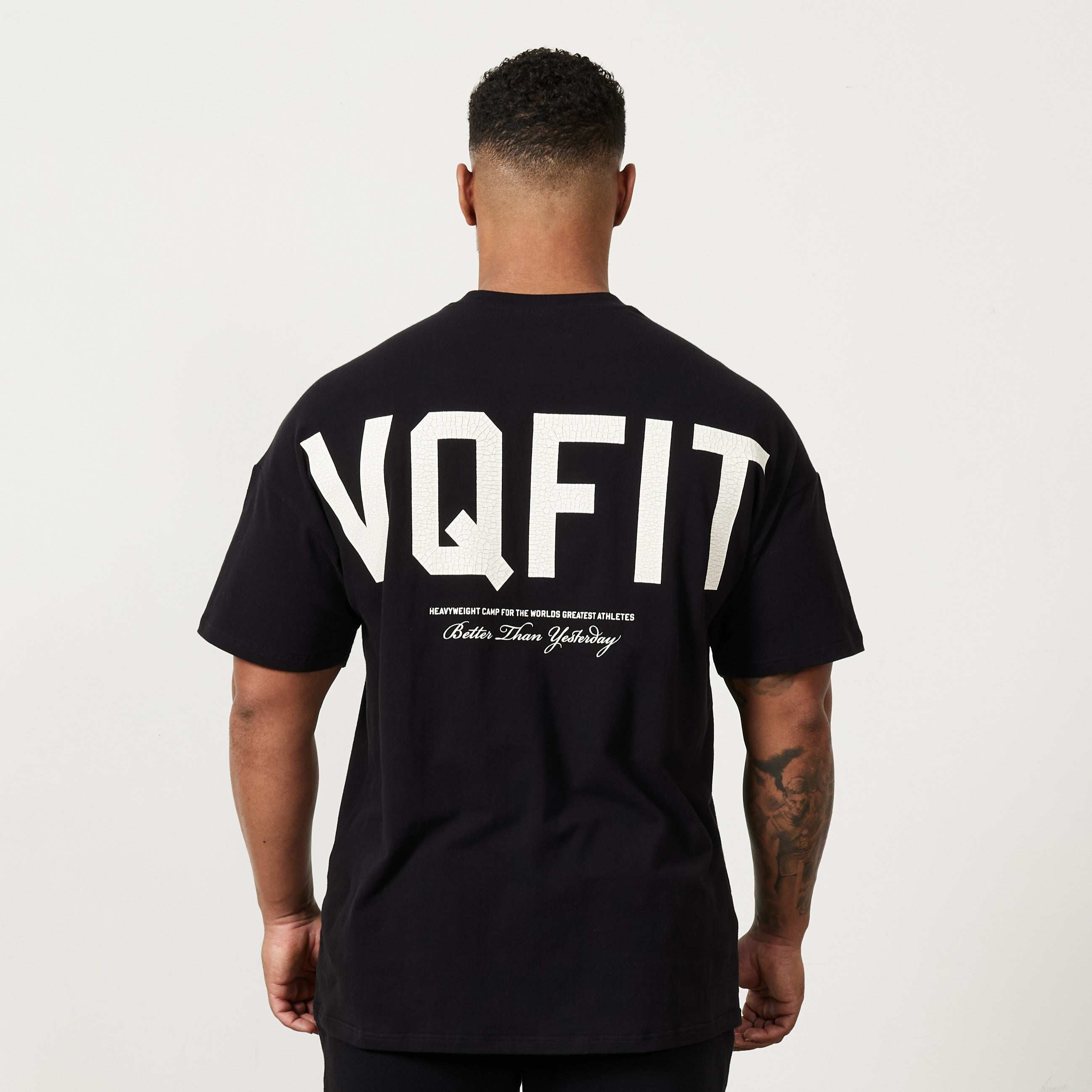 Vanquish VQFIT Distressed Print Black Oversized T Shirt