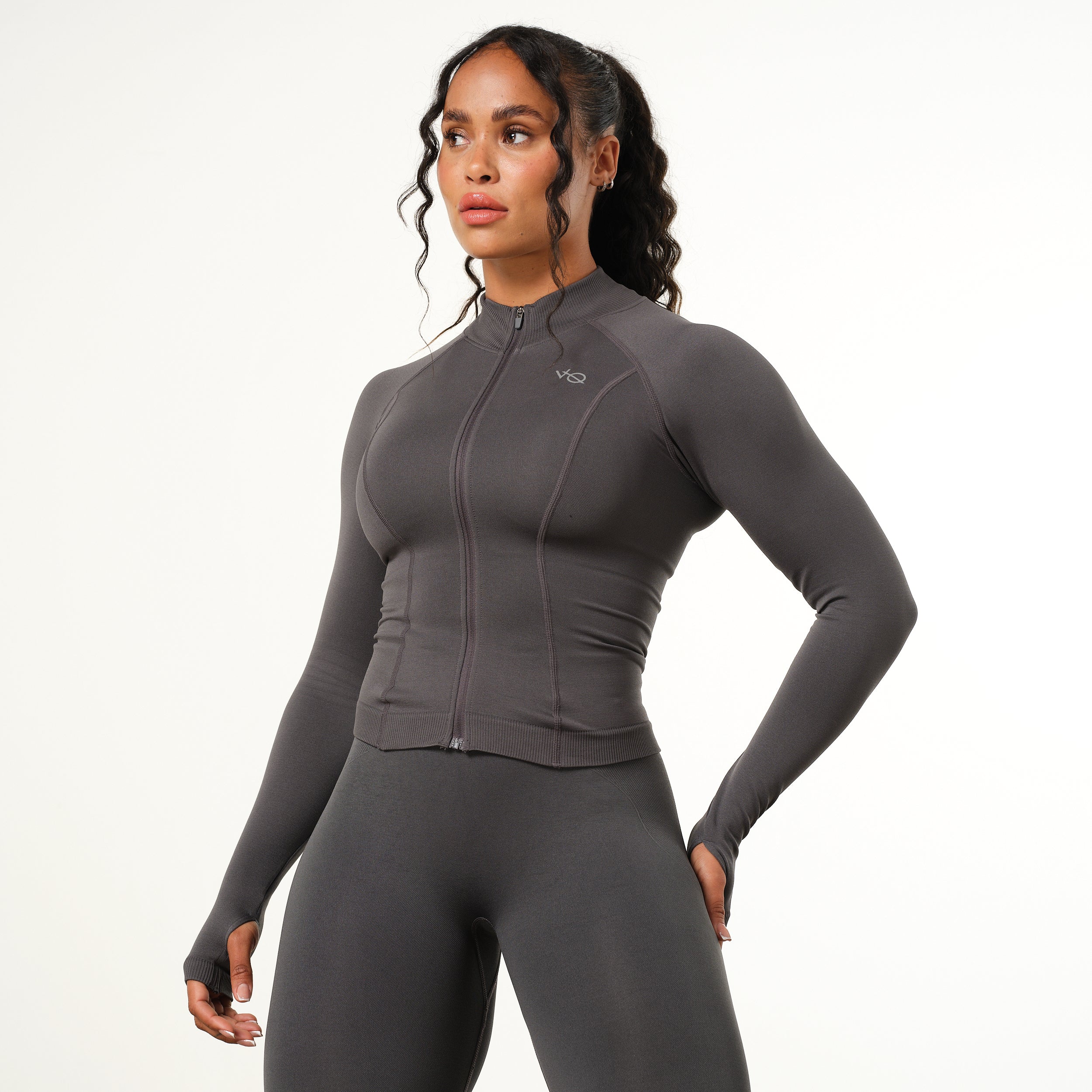 Vanquish Elevate Seamless Charcoal Zip Front Jacket