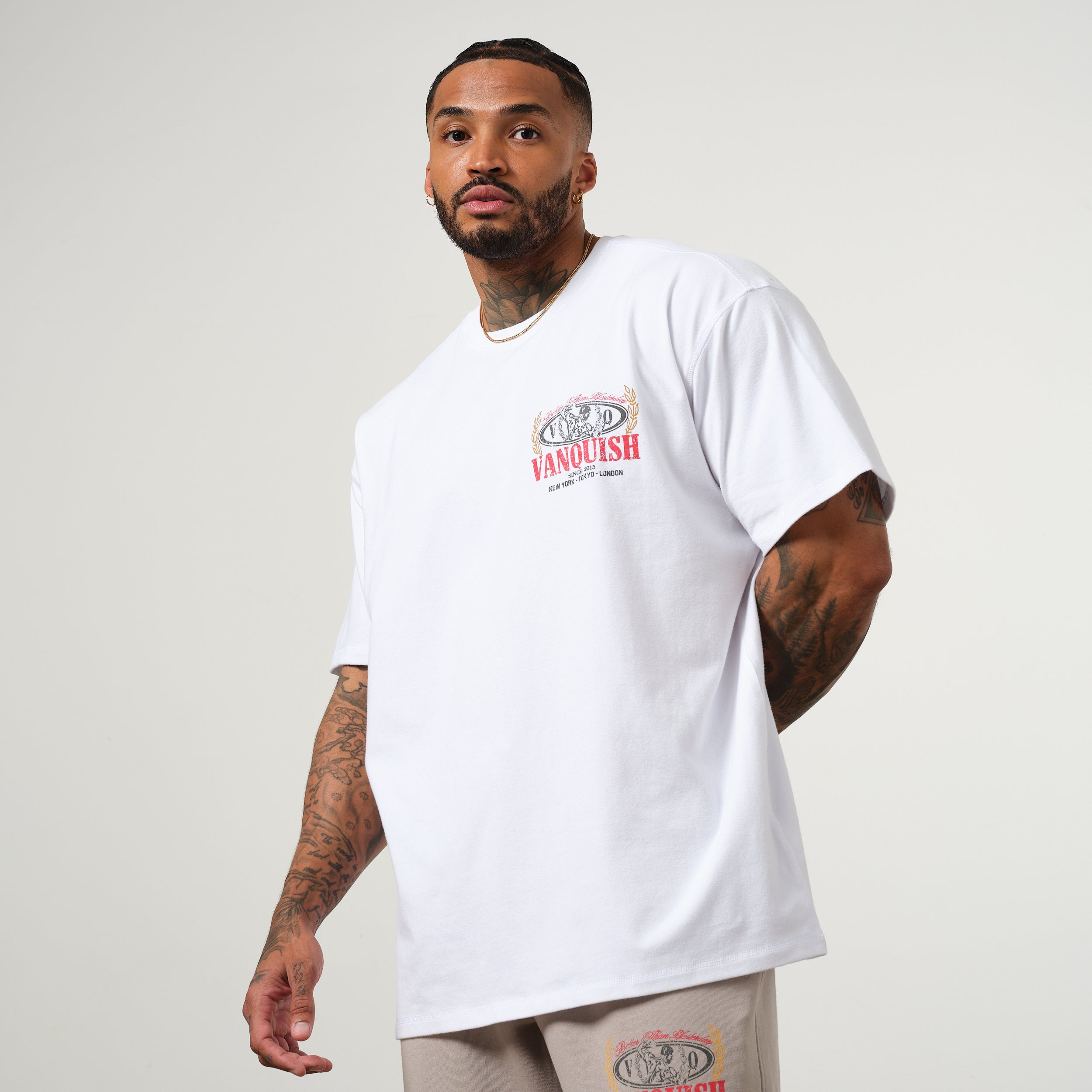 Vanquish Trophy White Oversized T Shirt