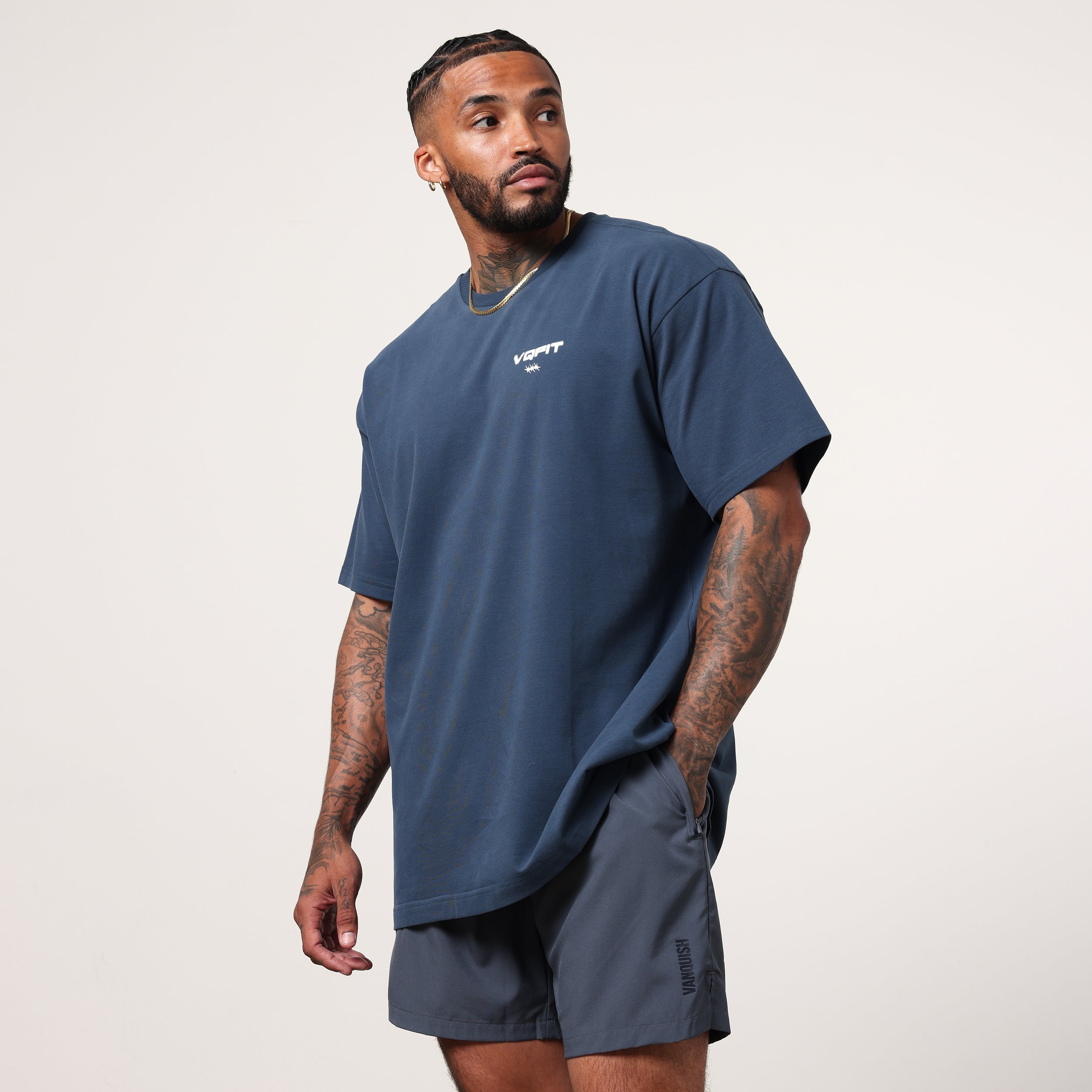 Vanquish TSP Navy Blur Oversized T Shirt