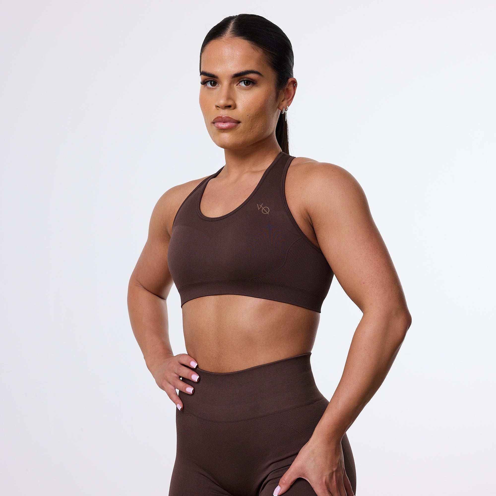 Vanquish Elevate Seamless Coffee Brown Support Bra