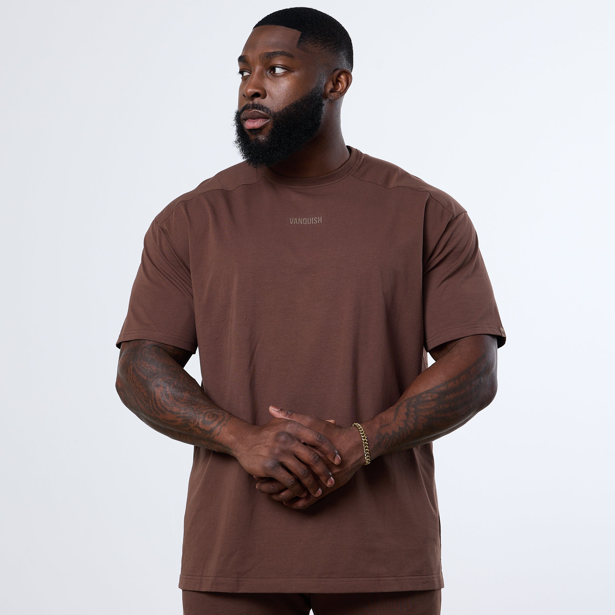 Vanquish Essential Chocolate Oversized T Shirt