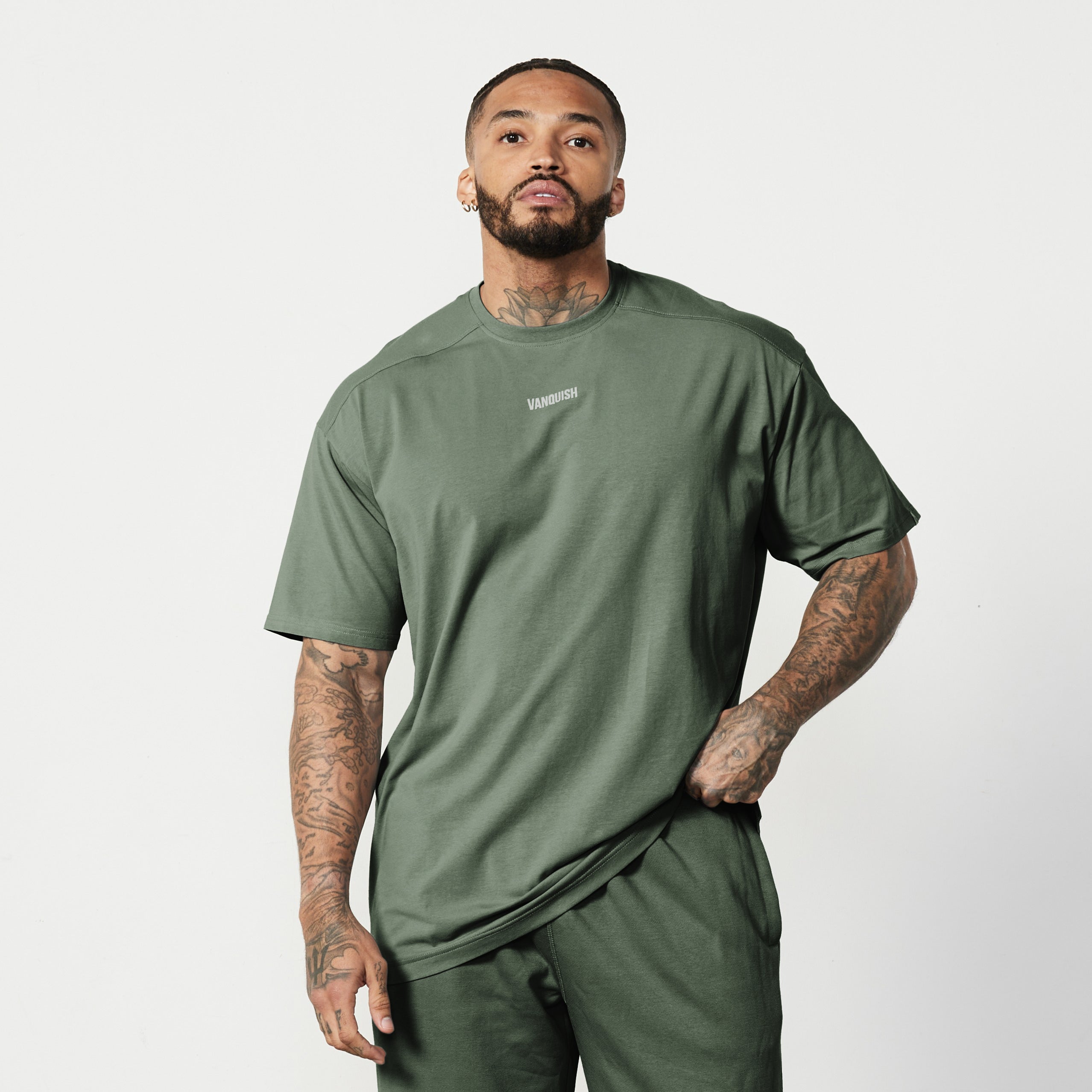 Vanquish Essential Forest Green Oversized T Shirt