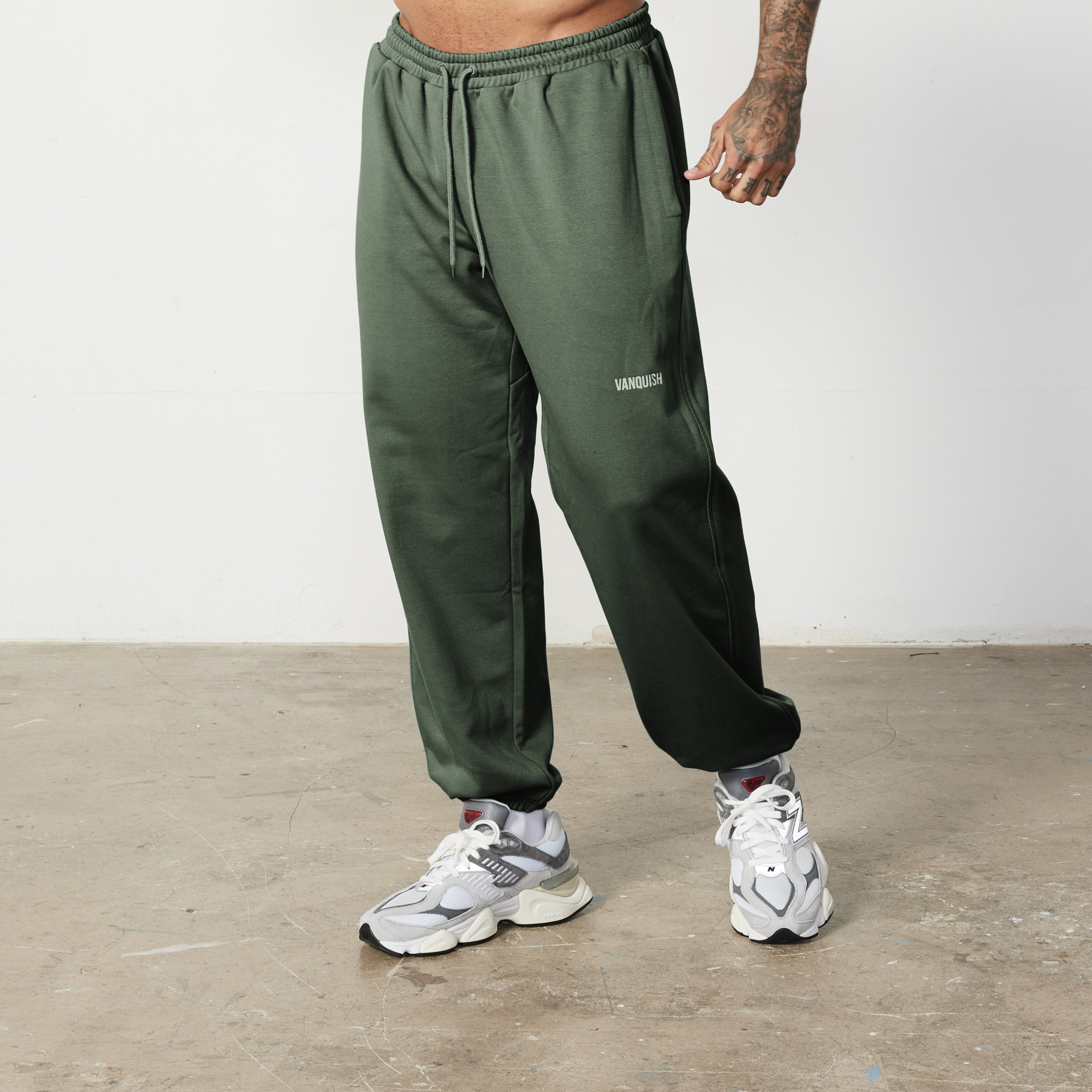 Vanquish Essential Forest Green Oversized Sweatpants