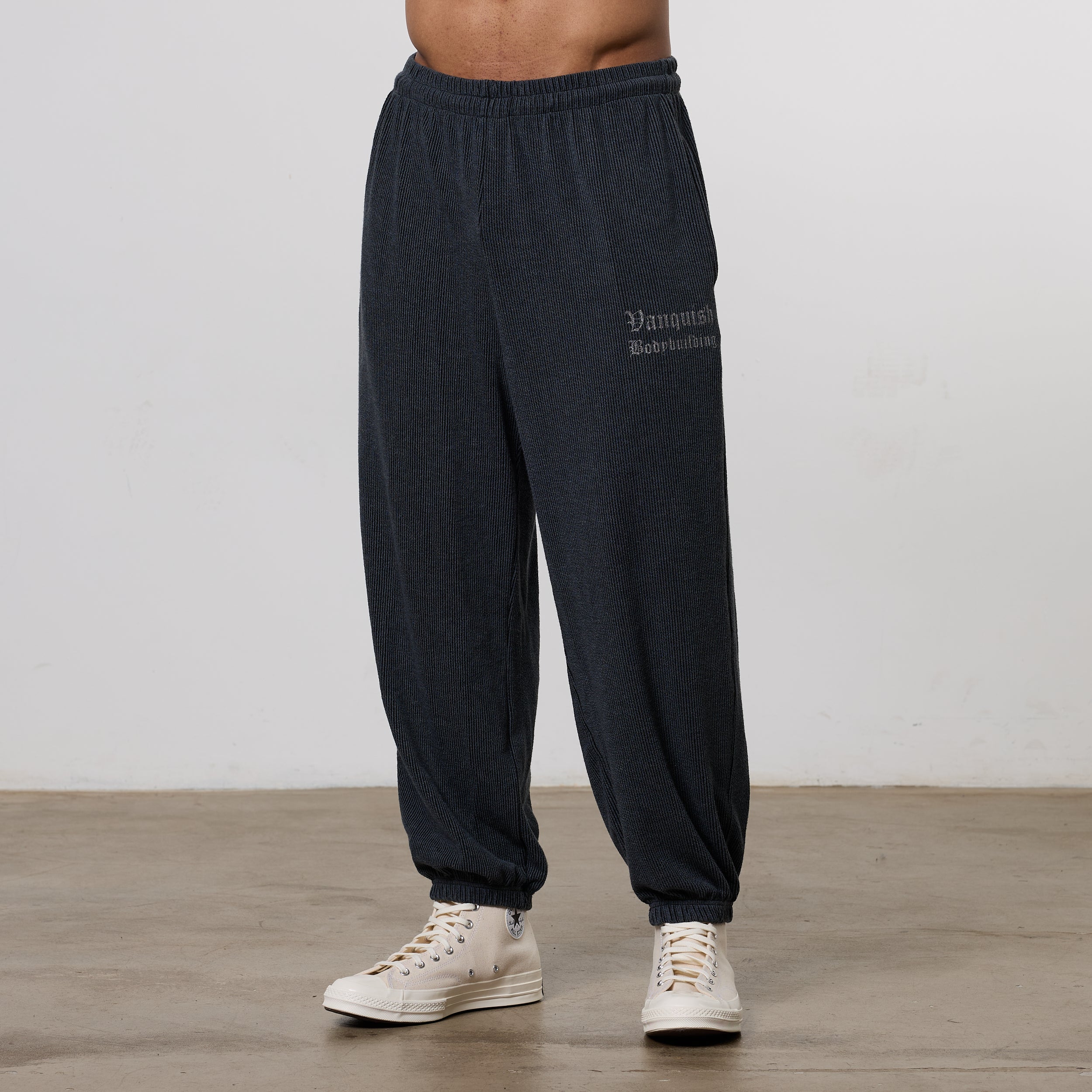 Vanquish Grey Bodybuilding Baggy Pants