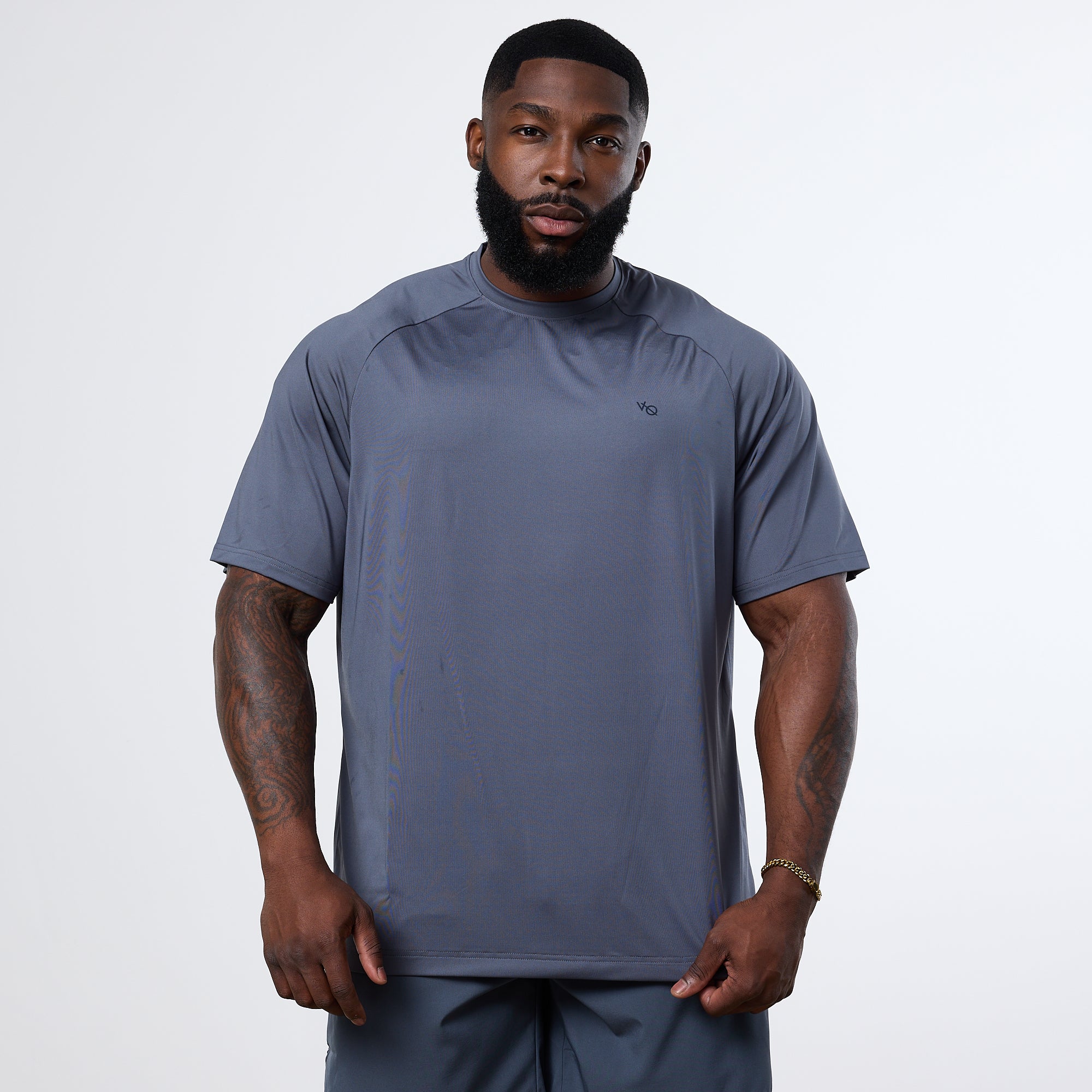 Vanquish Essential Denim Blue Performance Oversized T Shirt