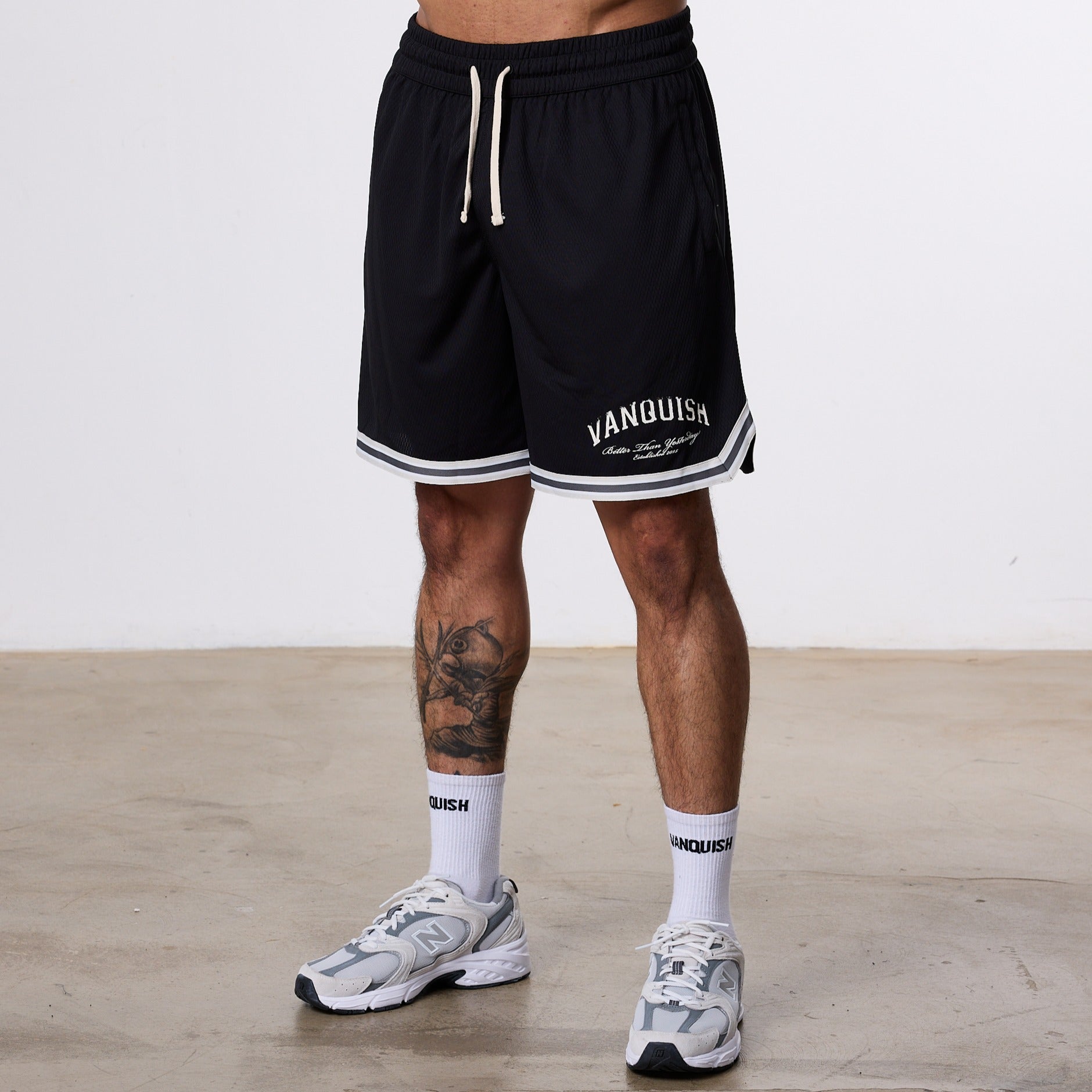 Vanquish Better Than Yesterday Black Mesh Shorts