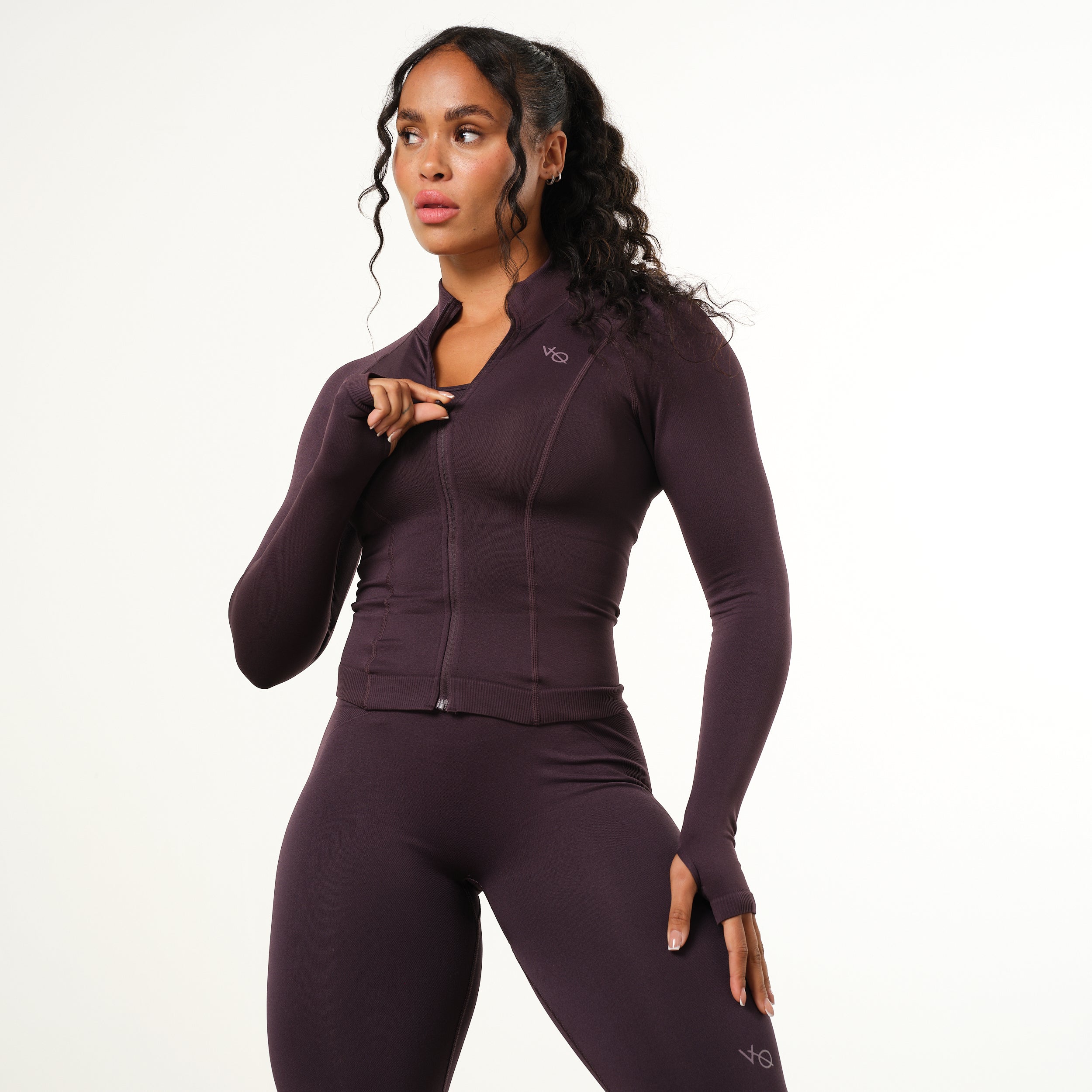 Vanquish Elevate Seamless Plum Zip Front Jacket