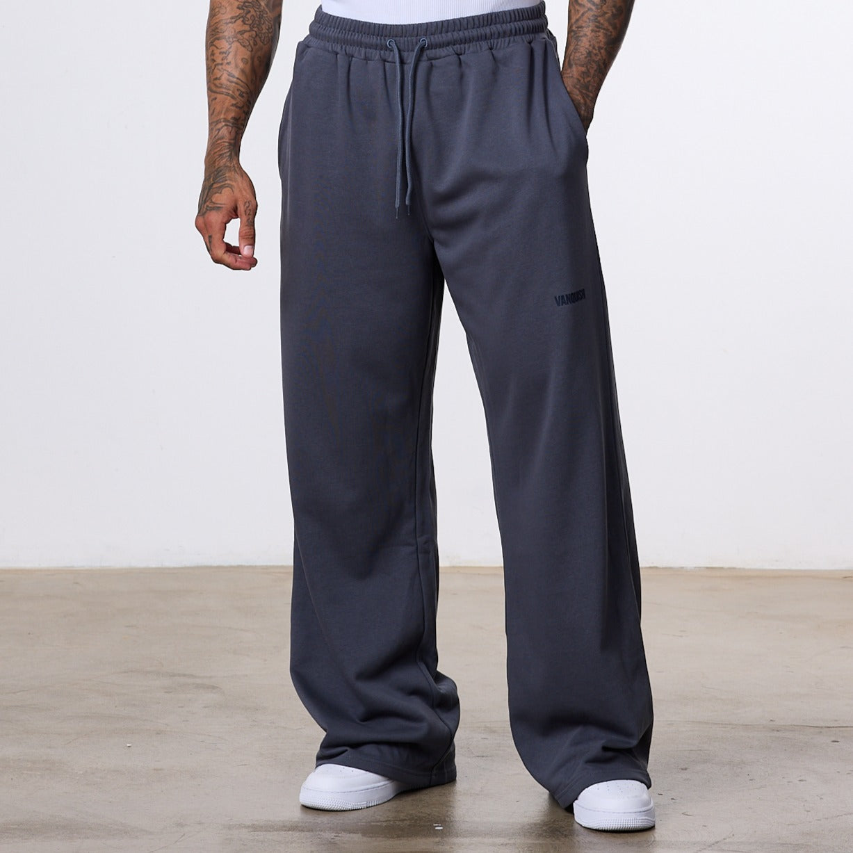 Vanquish Essential Denim Blue Straight Leg Sweatpants