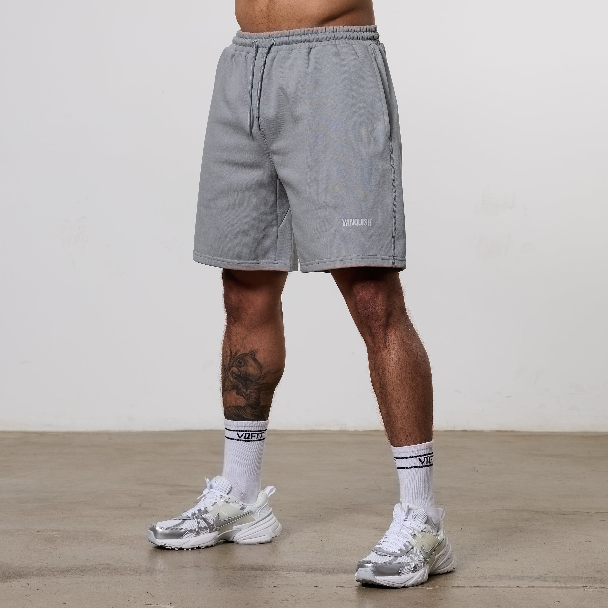 Vanquish Essential Steel Grey Oversized Heavyweight Shorts