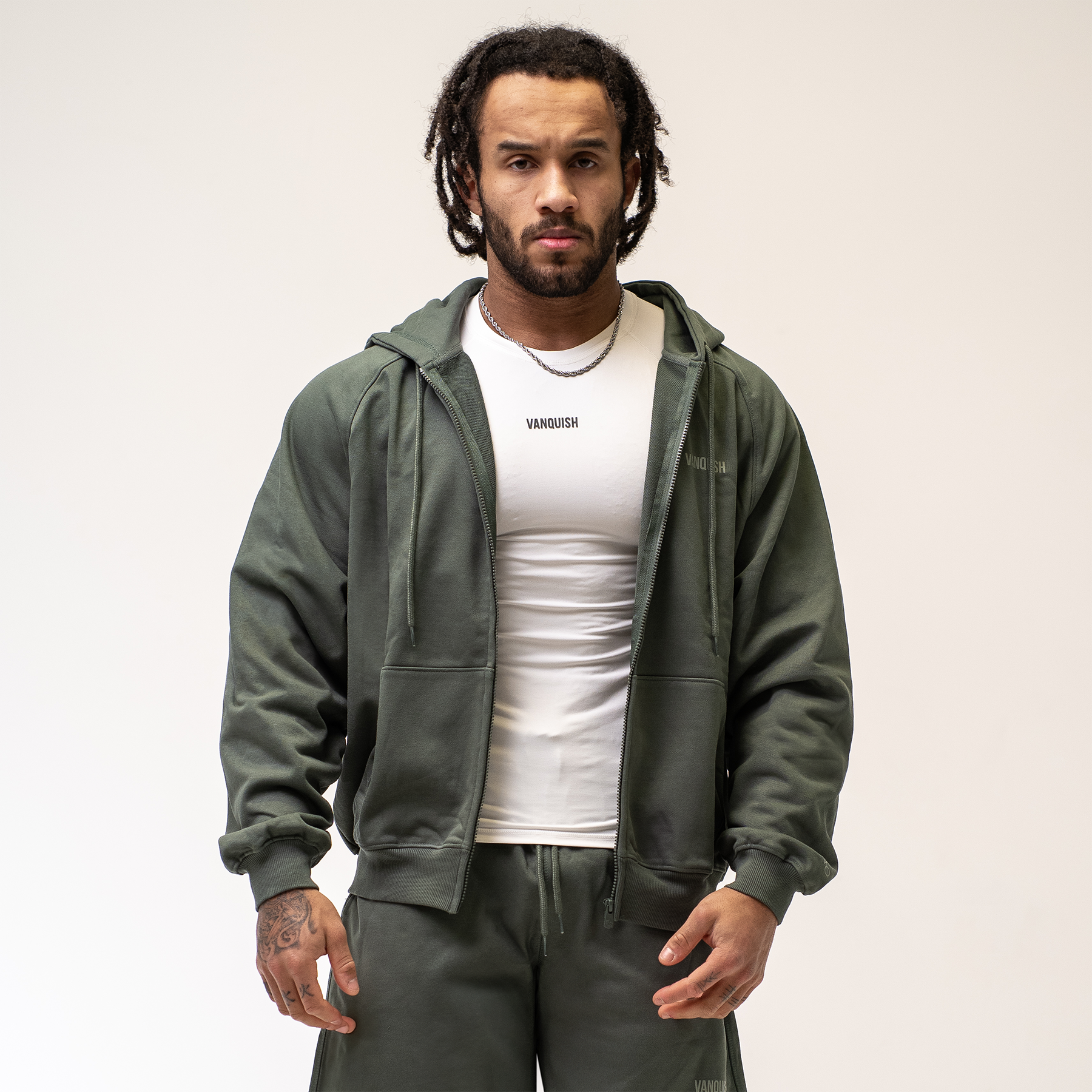 Vanquish Essential Forest Green Oversized Heavyweight Hoodie