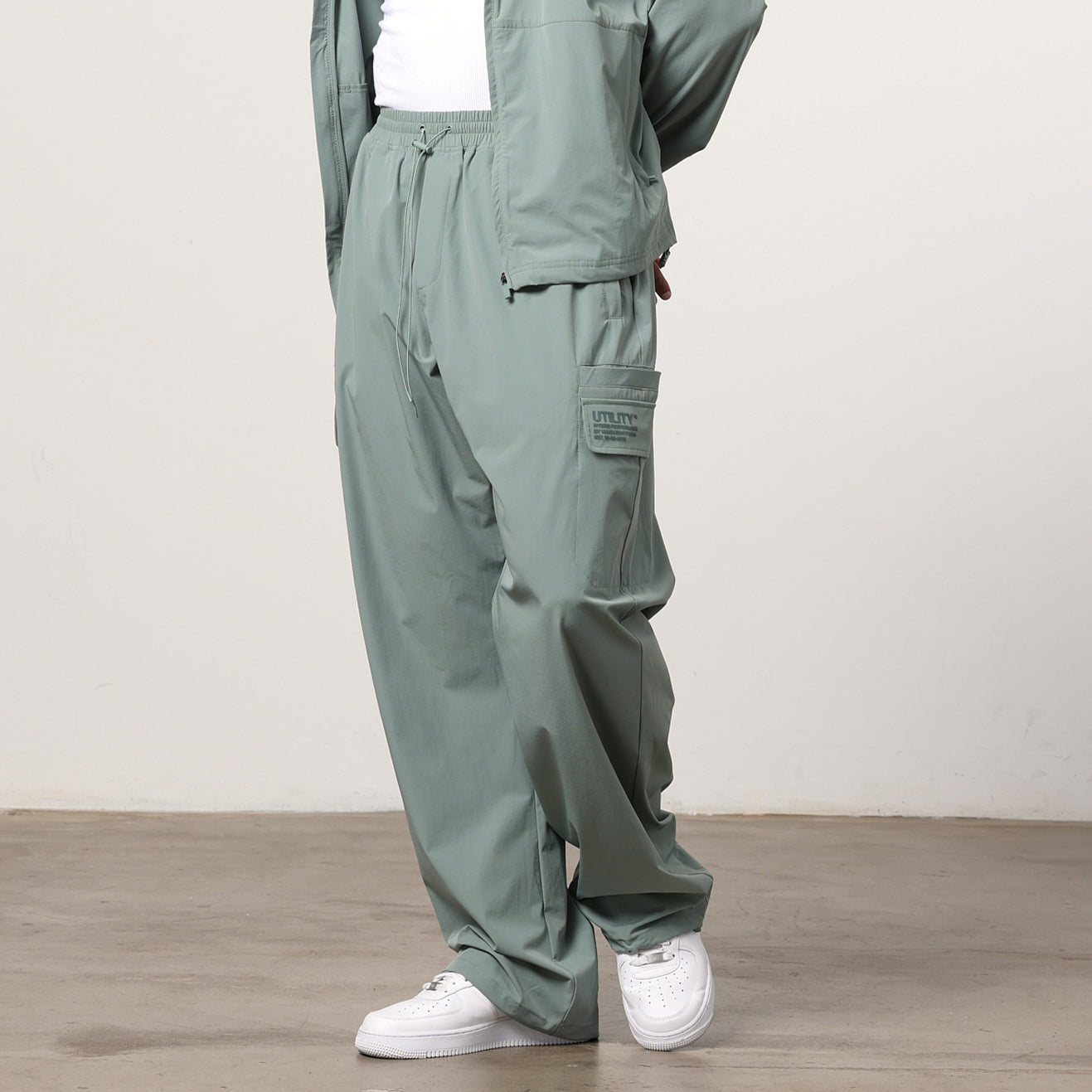 Vanquish Utility Frost Green Wide Leg Cargo Pants