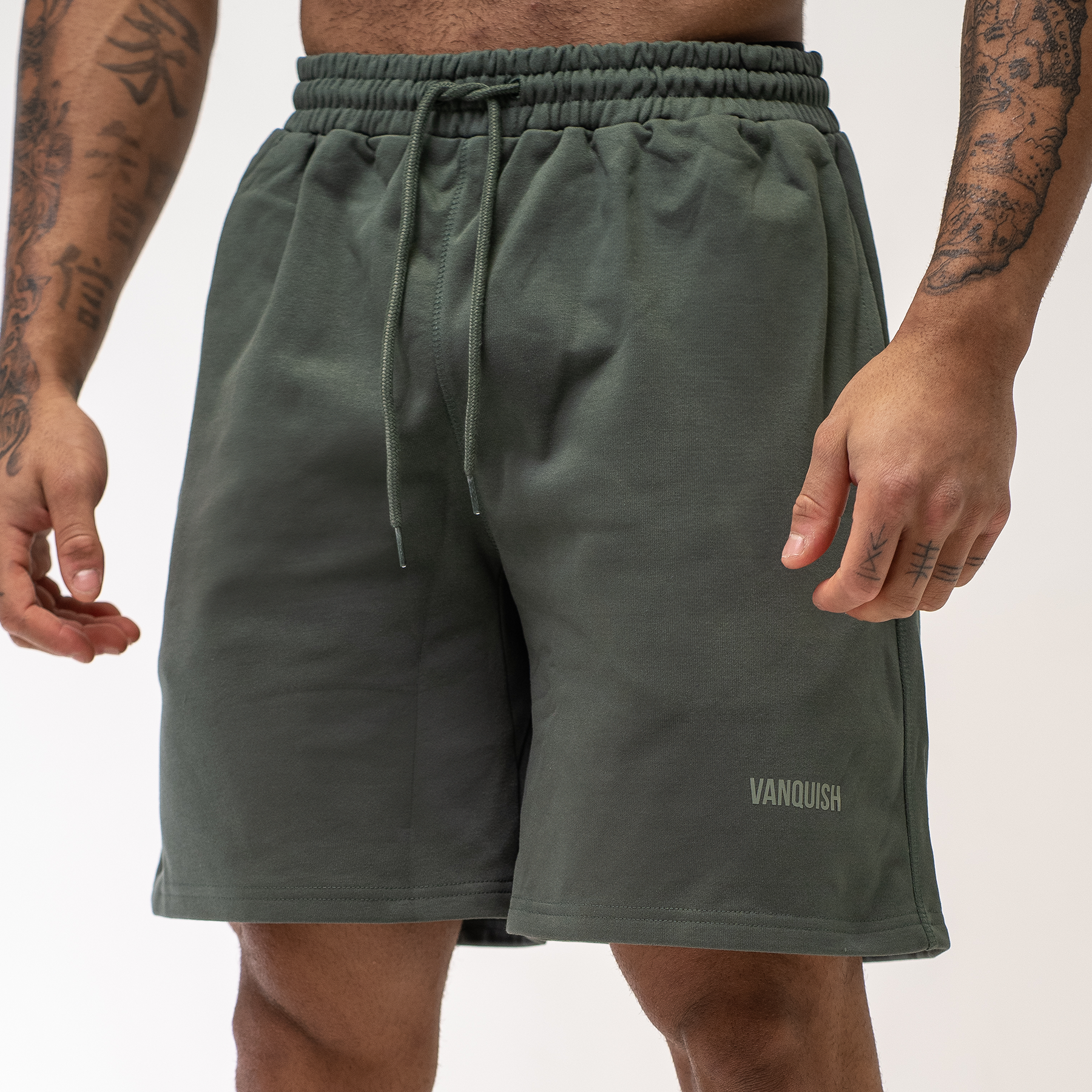 Vanquish Essential Forest Green Oversized Heavyweight Shorts