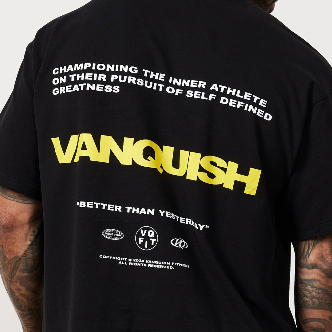 Vanquish TSP – Übergroßes Champion-T-Shirt in Schwarz