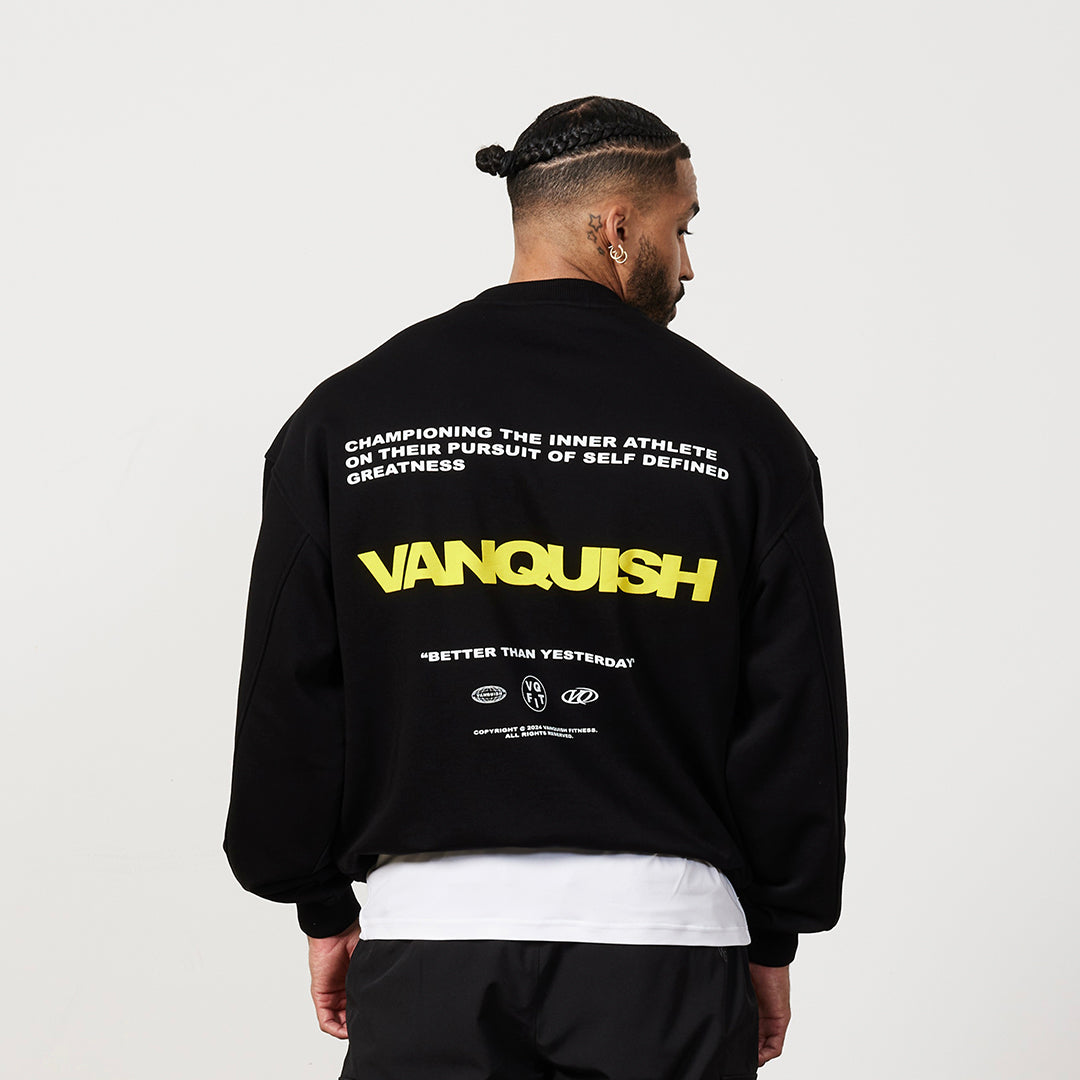 Vanquish TSP – Übergroßes Sweatshirt „Champion“ in Schwarz