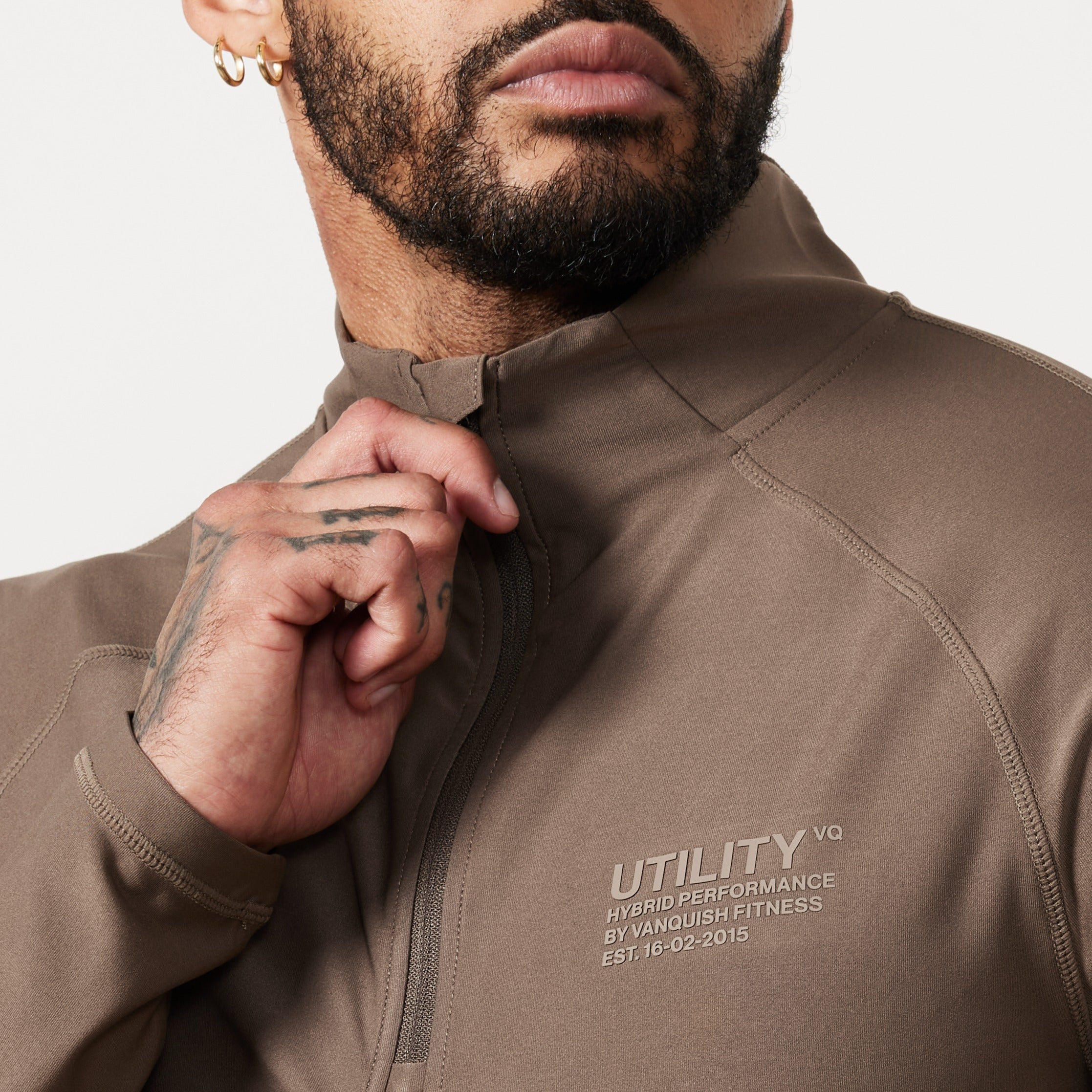 Vanquish Utility Brown 1/4 Zip Training Top