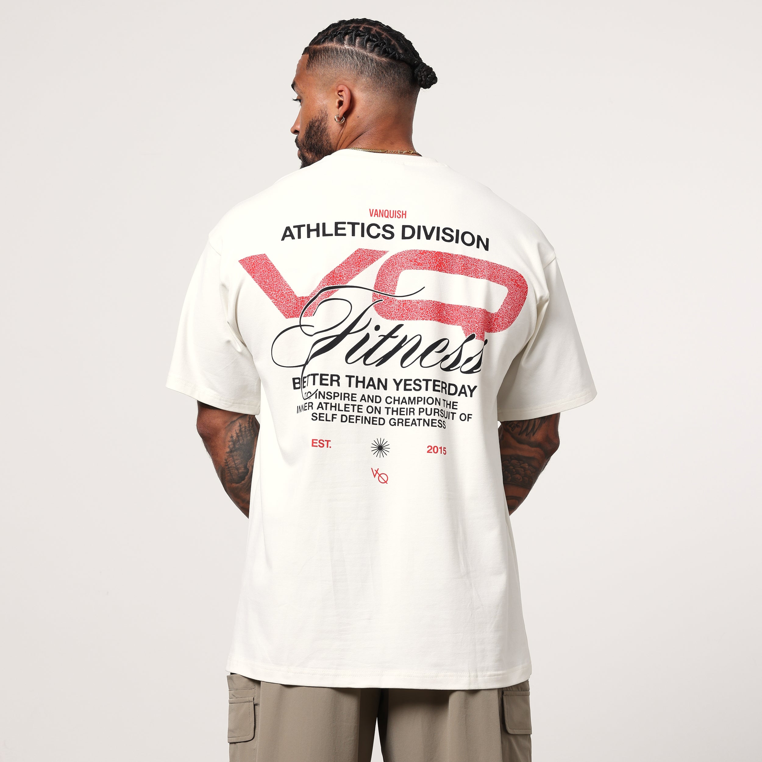 Vanquish TSP VQ Fitness Vintage White Oversized T-Shirt