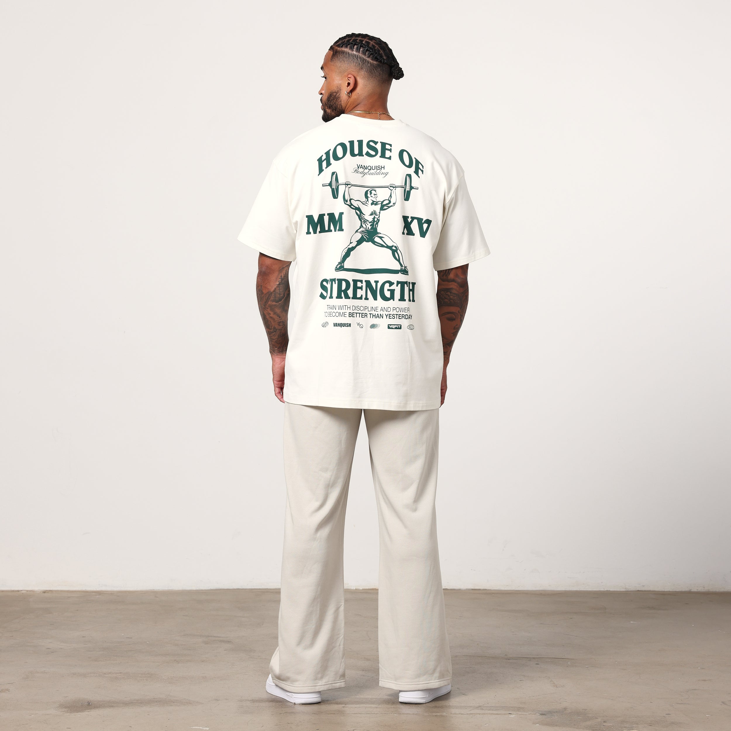 Vanquish TSP Strength MMXV Vintage White Oversized T-Shirt