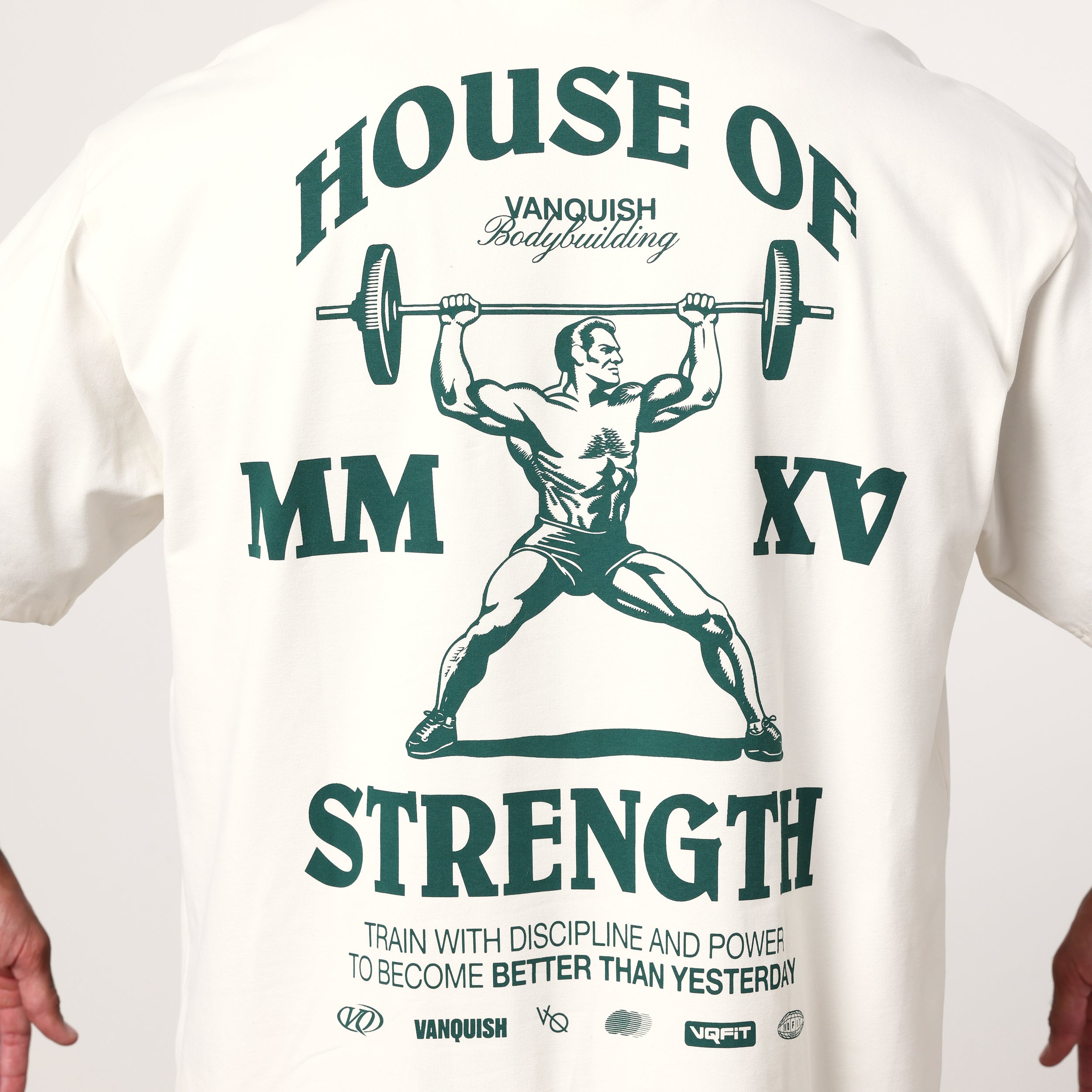 Vanquish TSP Strength MMXV Vintage White Oversized T-Shirt