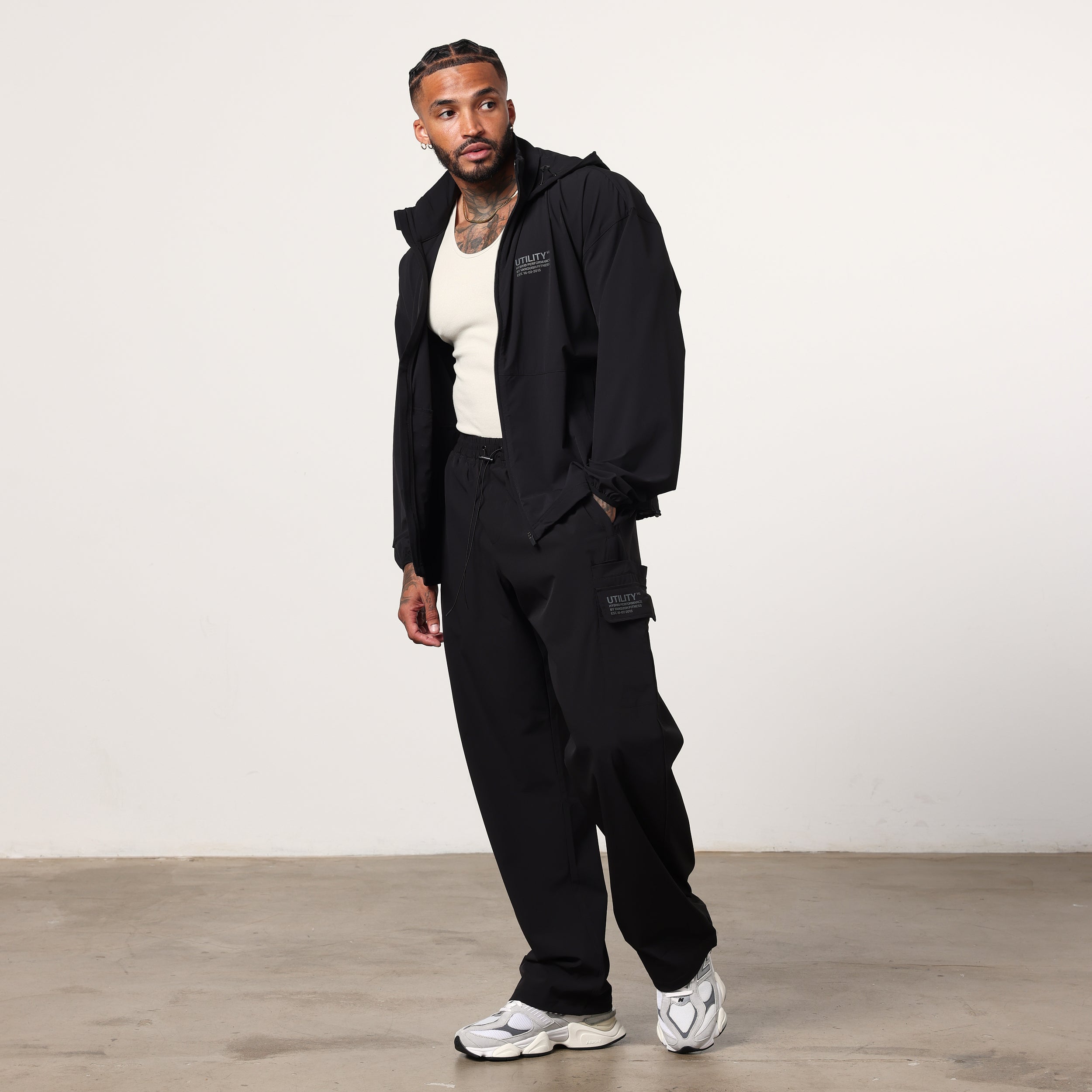 Vanquish Utility Black Oversized Track Jacket