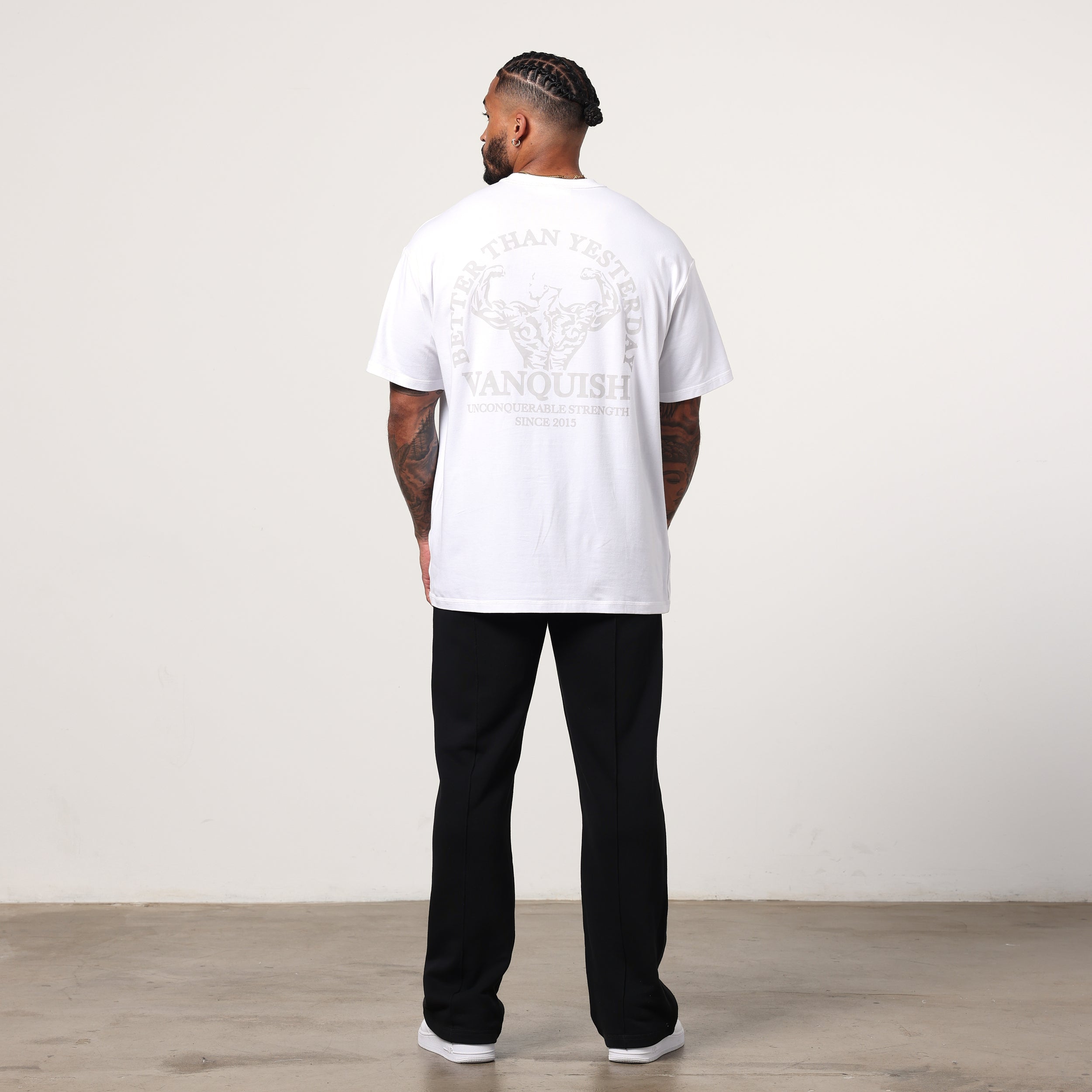 Vanquish White Unconquerable Strength Oversized T Shirt