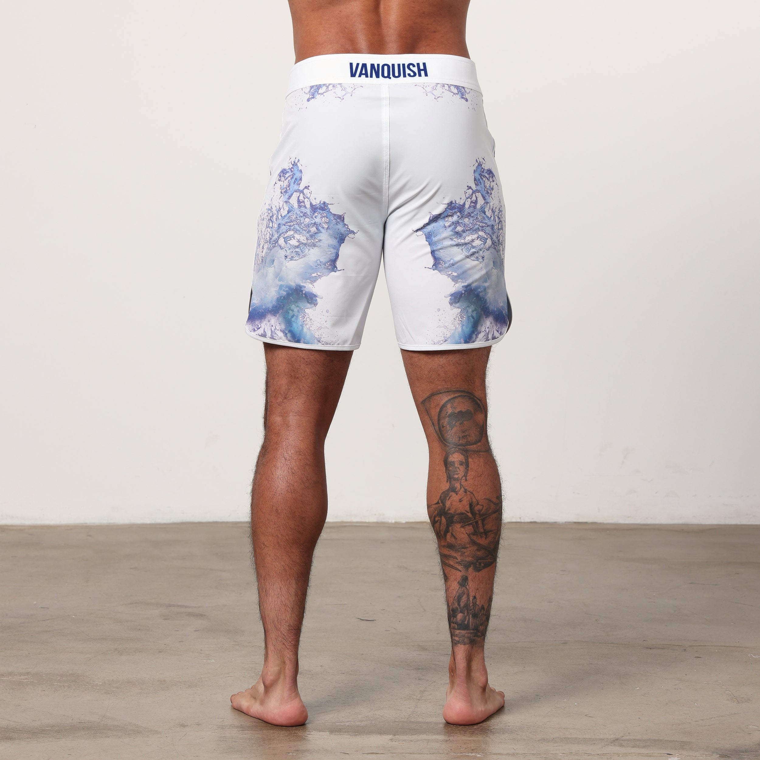 VQ White Tidal Men's Physique Board Shorts