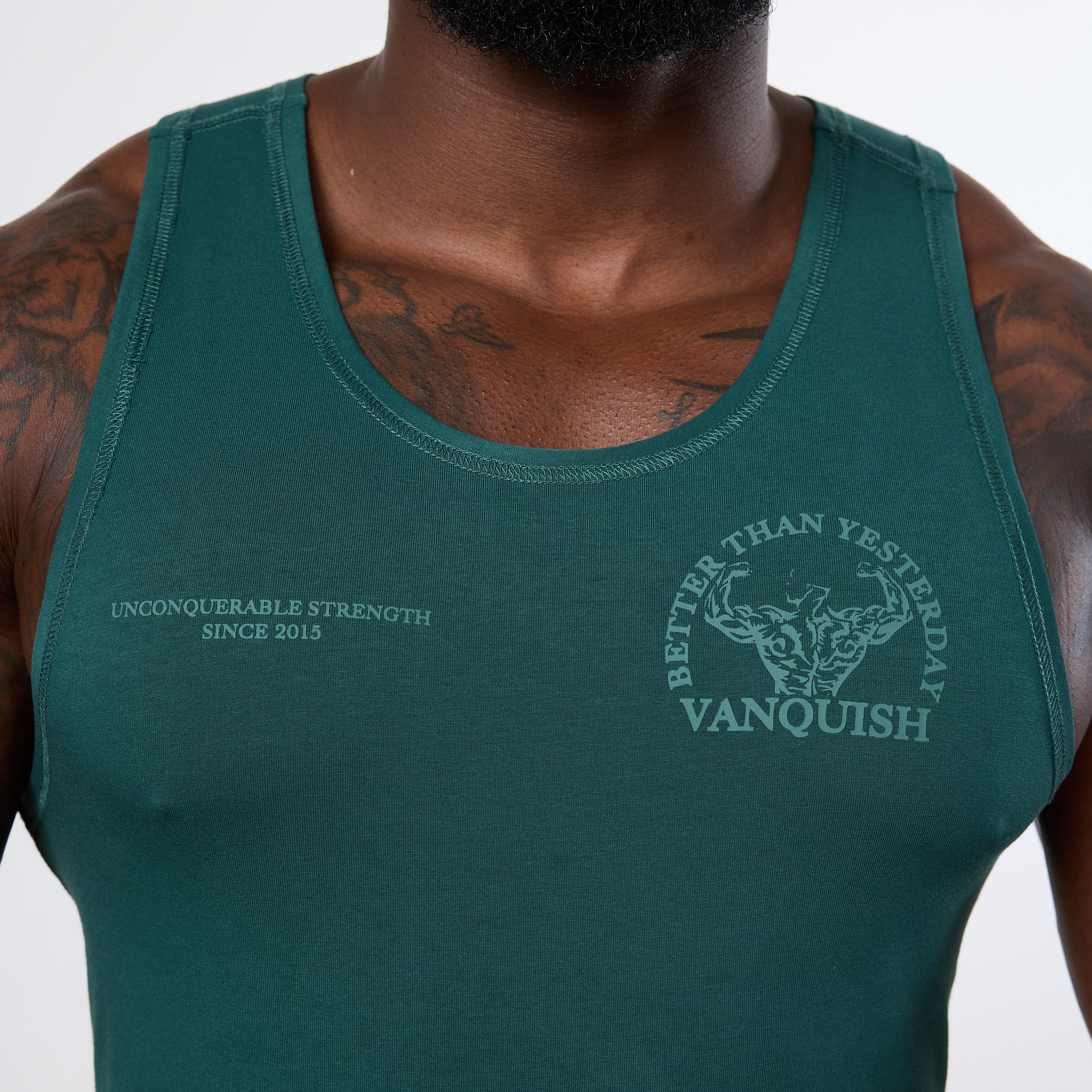 Vanquish Forest Green Unconquerable Strength Tank Top