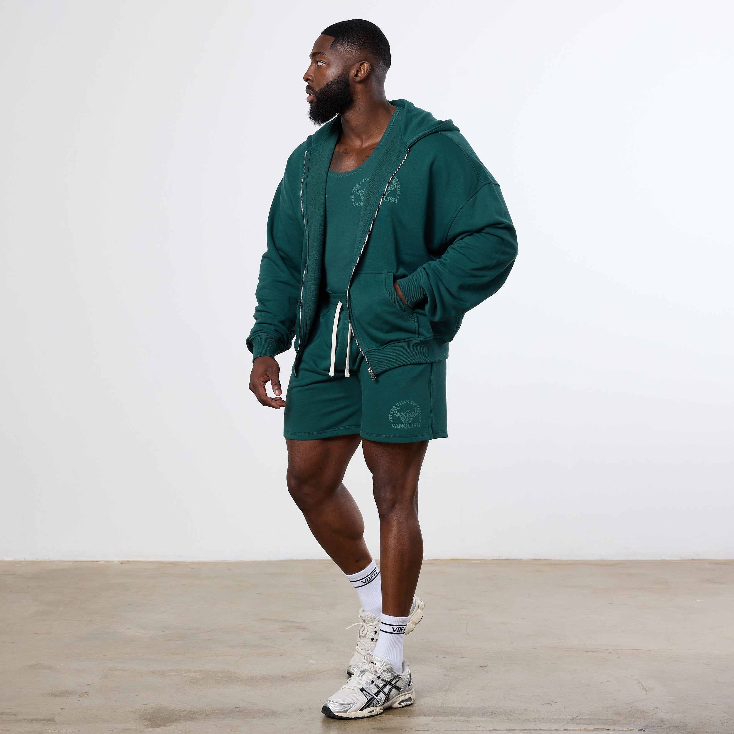 Vanquish Forest Green Unconquerable Strength Full Zip Hoodie