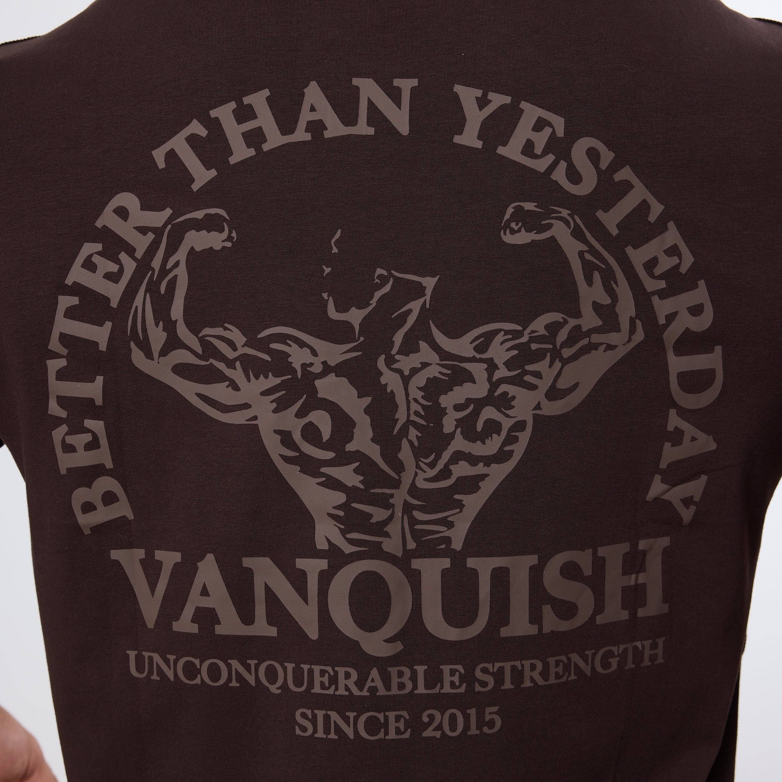 Vanquish Dark Brown Unconquerable Strength Oversized T Shirt