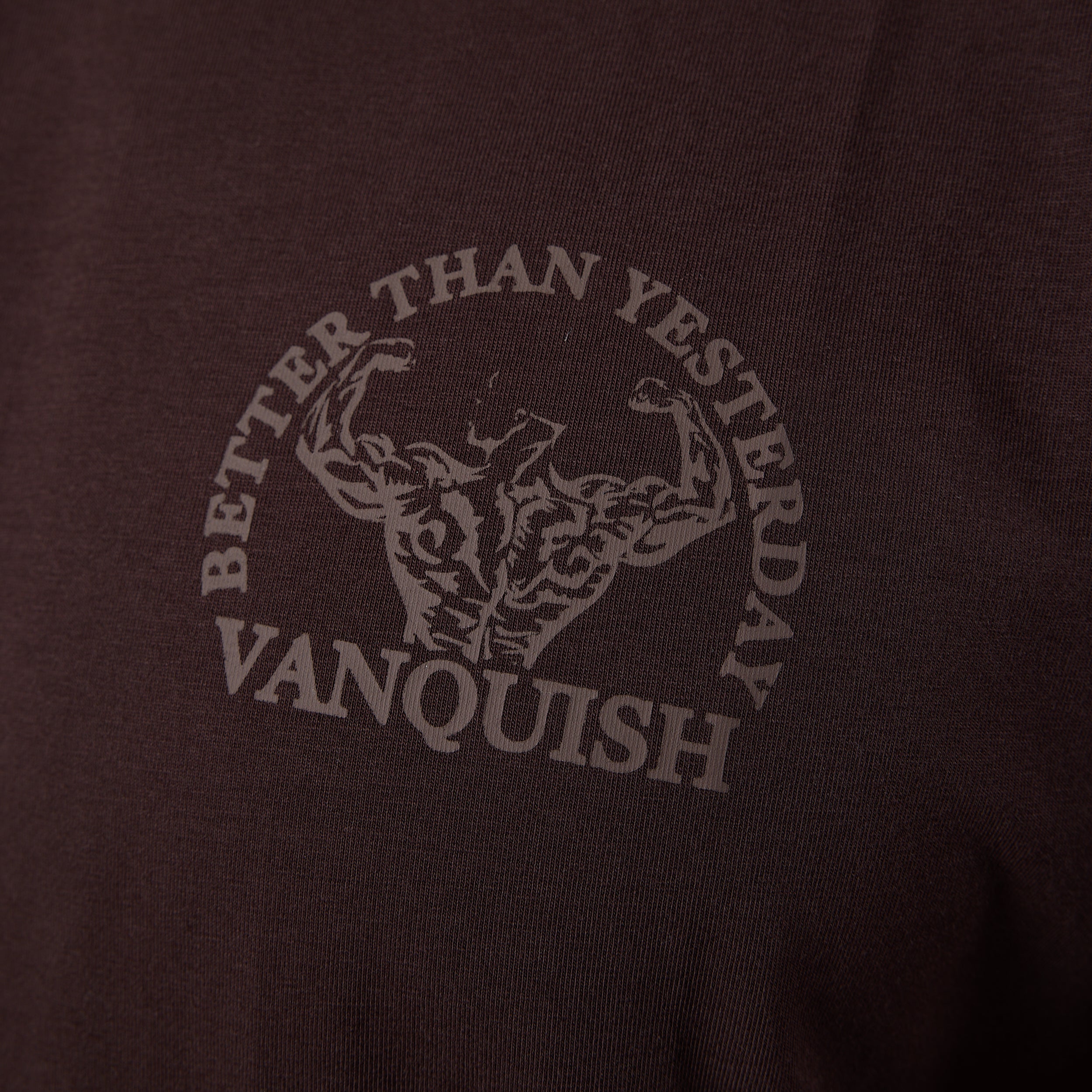 Vanquish Dark Brown Unconquerable Strength Oversized T Shirt