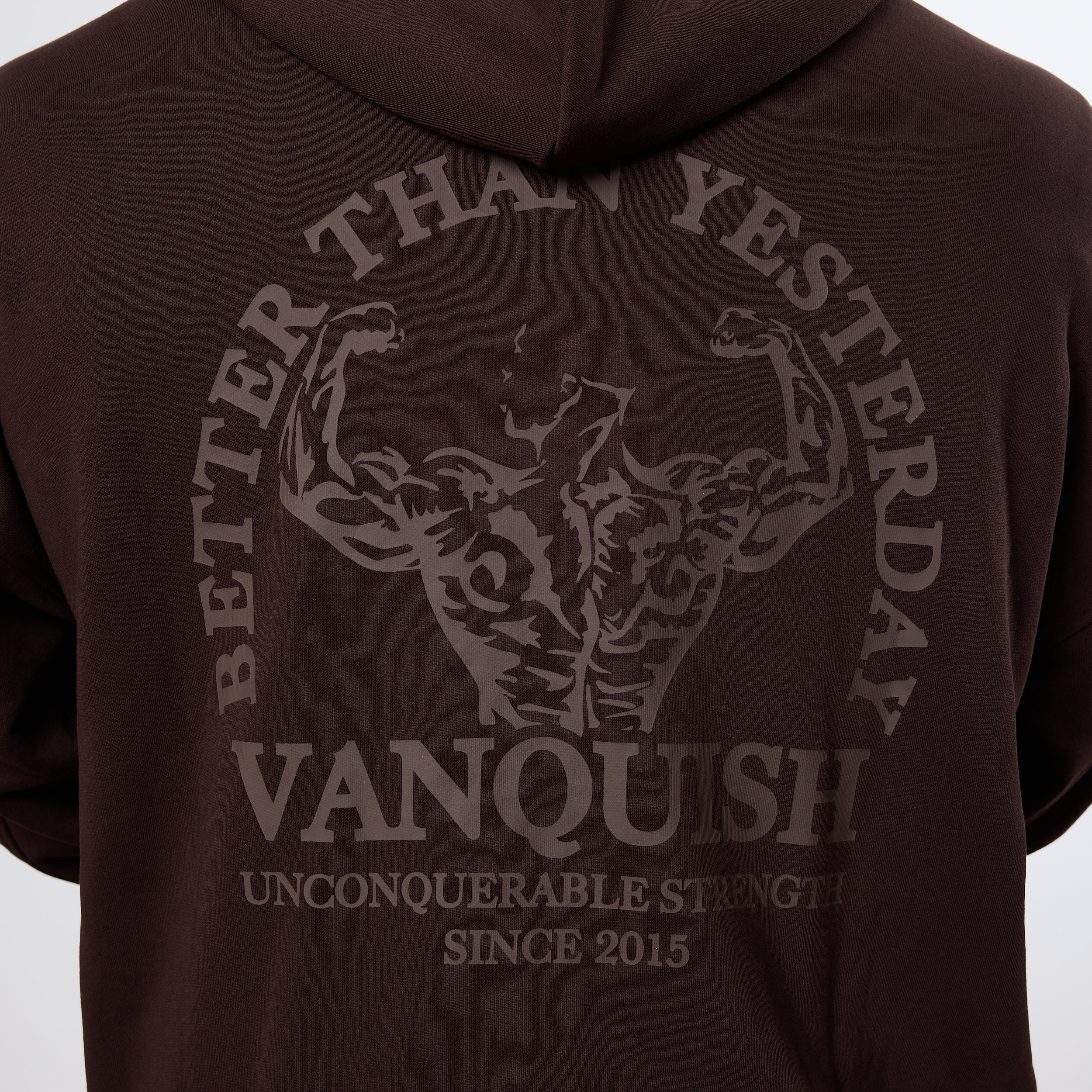 Vanquish Dark Brown Unconquerable Strength Full Zip Hoodie