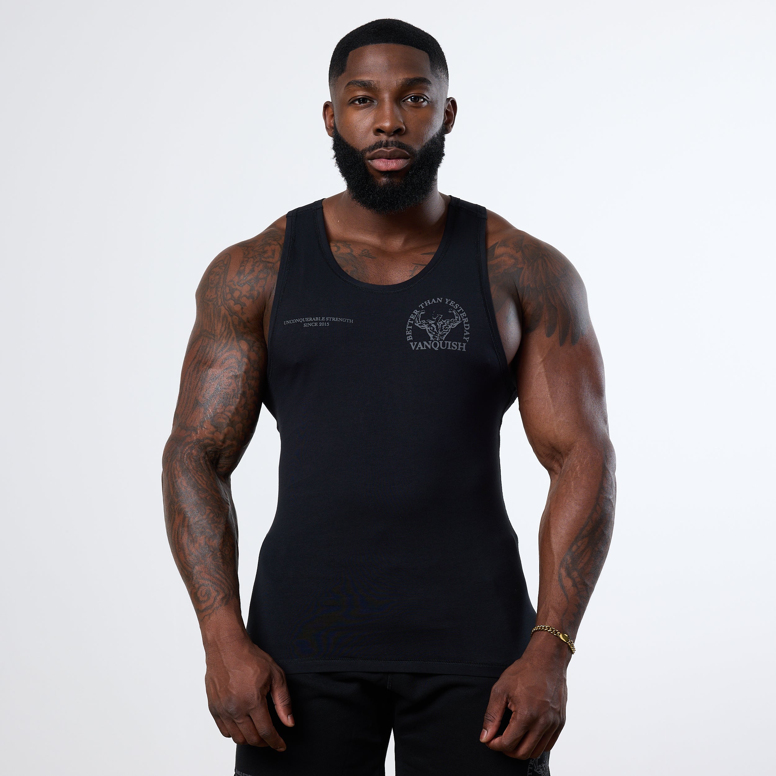 Vanquish – Tanktop „Unconquerable Strength“ in Schwarz