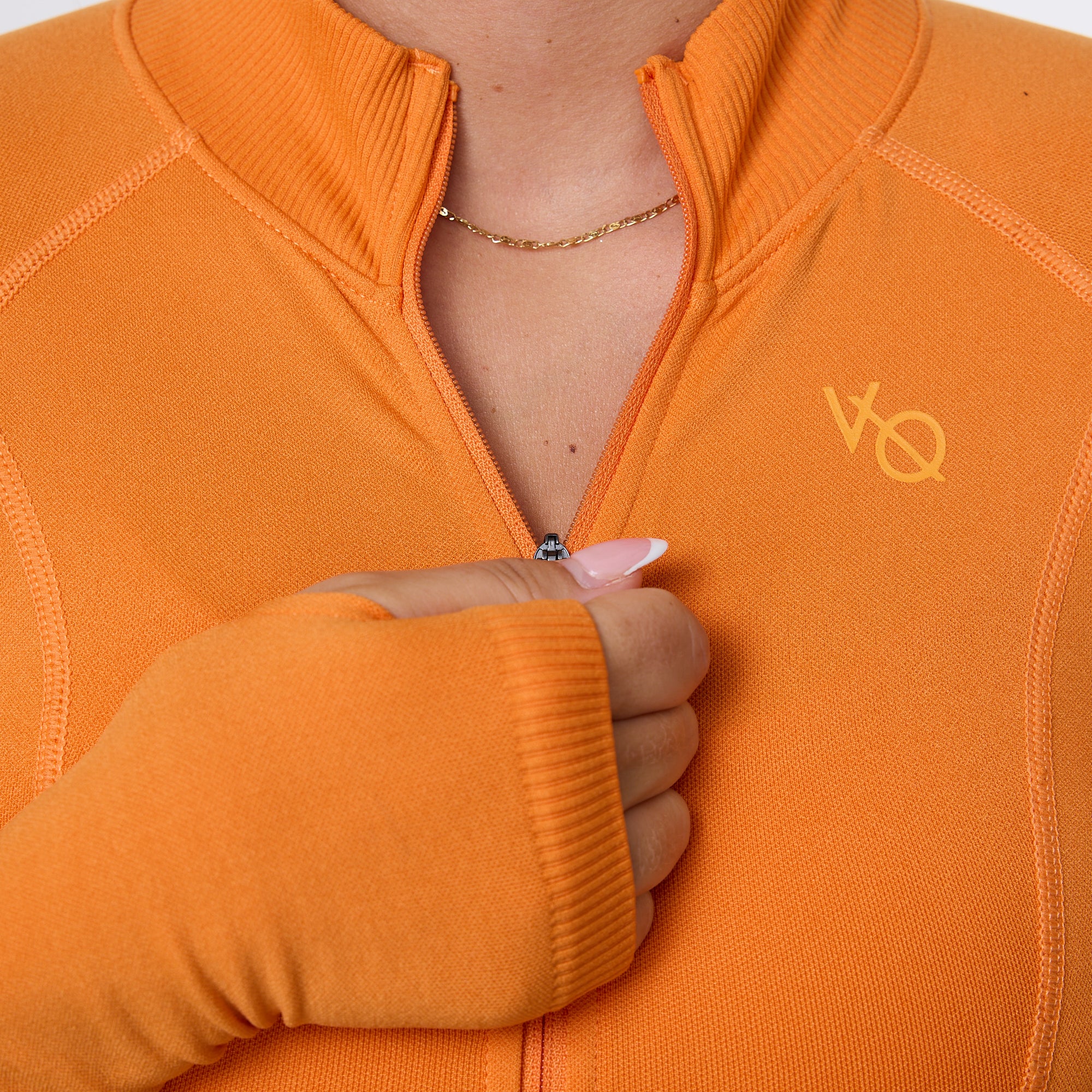 Vanquish Elevate Seamless Jacke in Orange mit Reißverschluss vorne