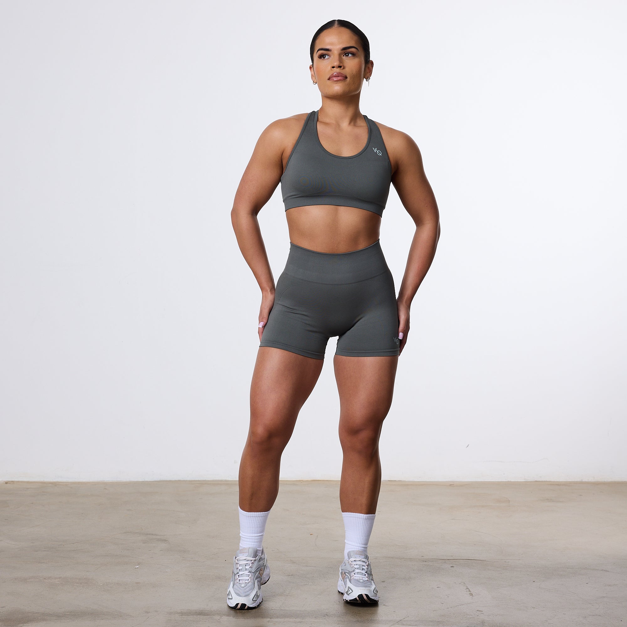 Vanquish Elevate Seamless Dark Olive Booty Shorts