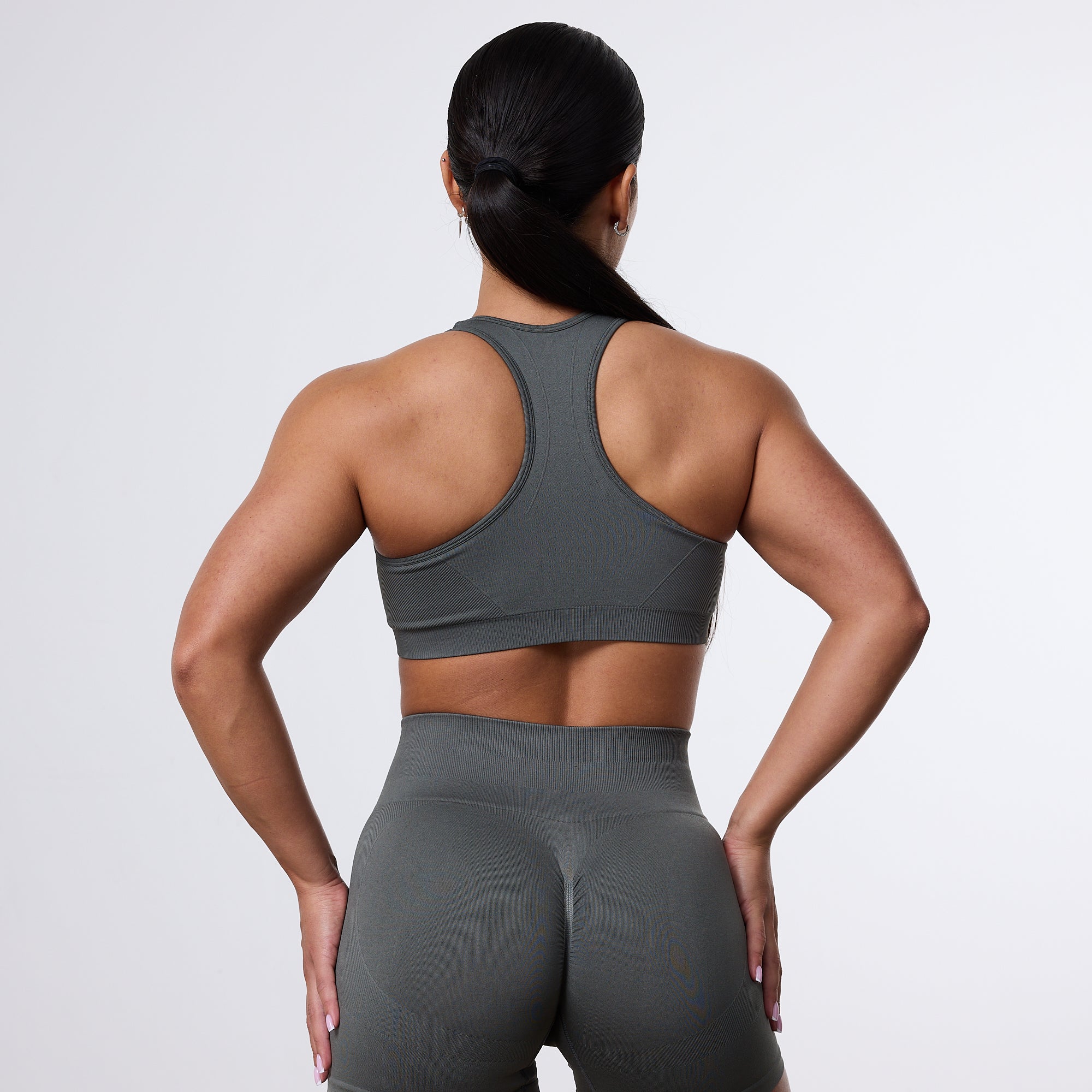 Vanquish Elevate Seamless Dark Olive Support Bra