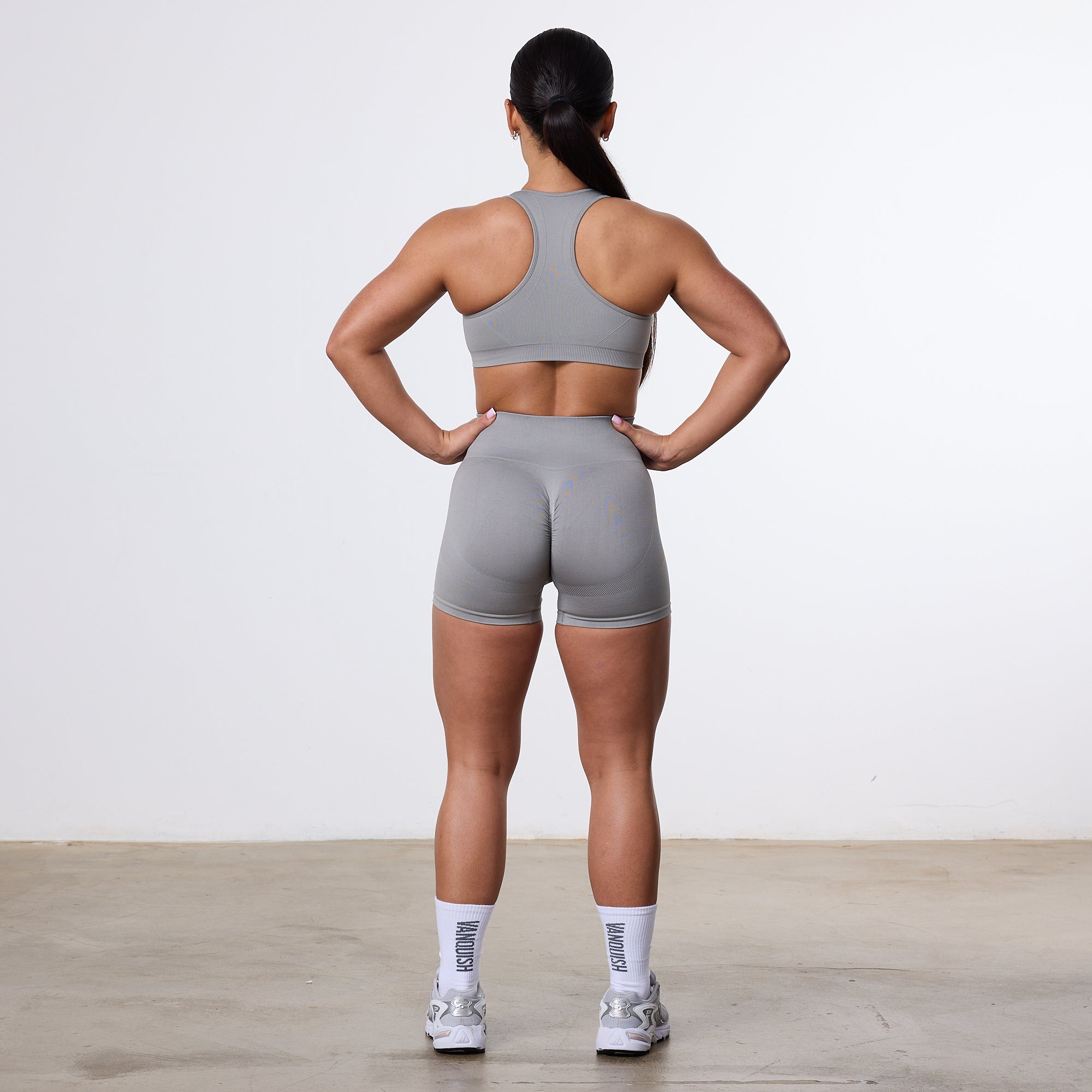 Vanquish Elevate Seamless Smoke Grey Booty Shorts