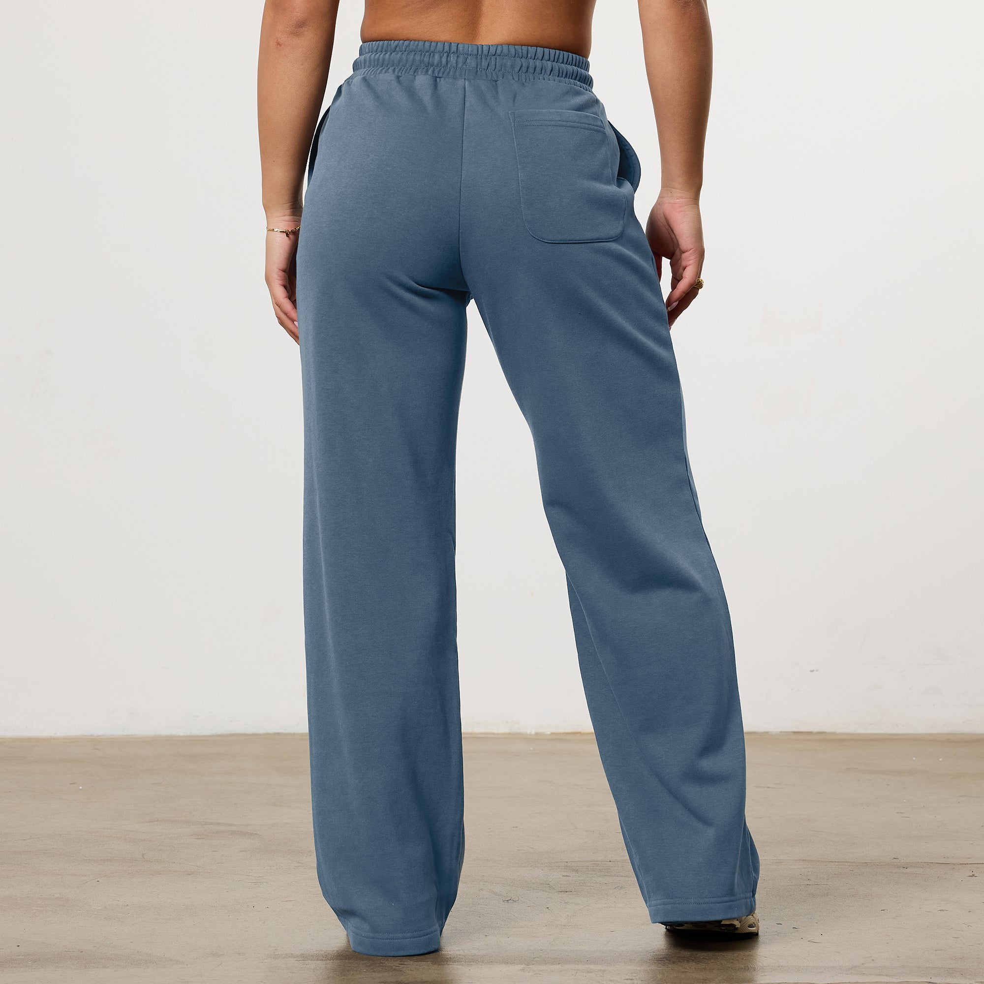 Vanquish Ladies Washed Blue Wide Leg Sweatpants