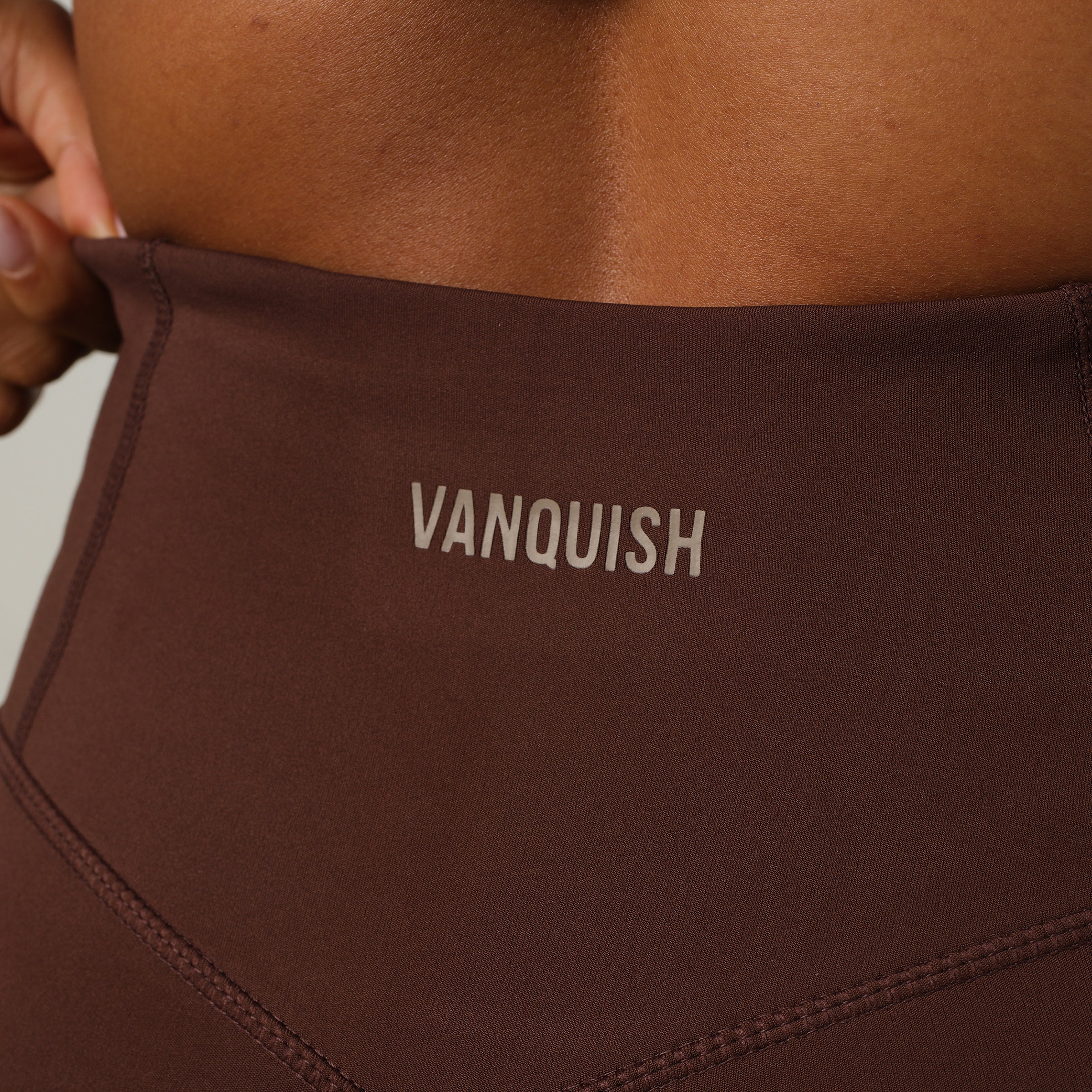 VANQUISH ENHANCE PETITE COFFEE BROWN HIGH-WAIST LEGGING