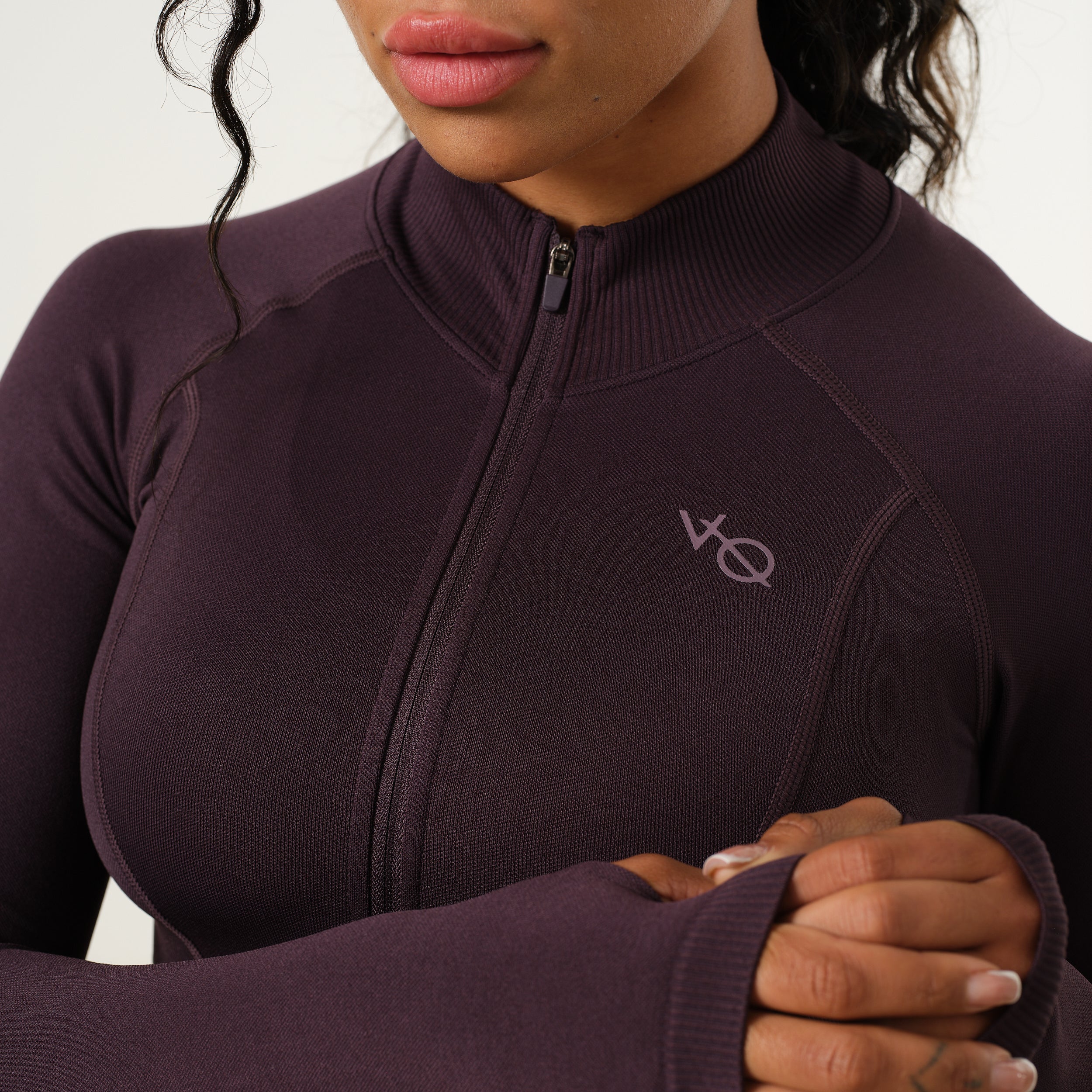 Vanquish Elevate Seamless Plum Zip Front Jacket