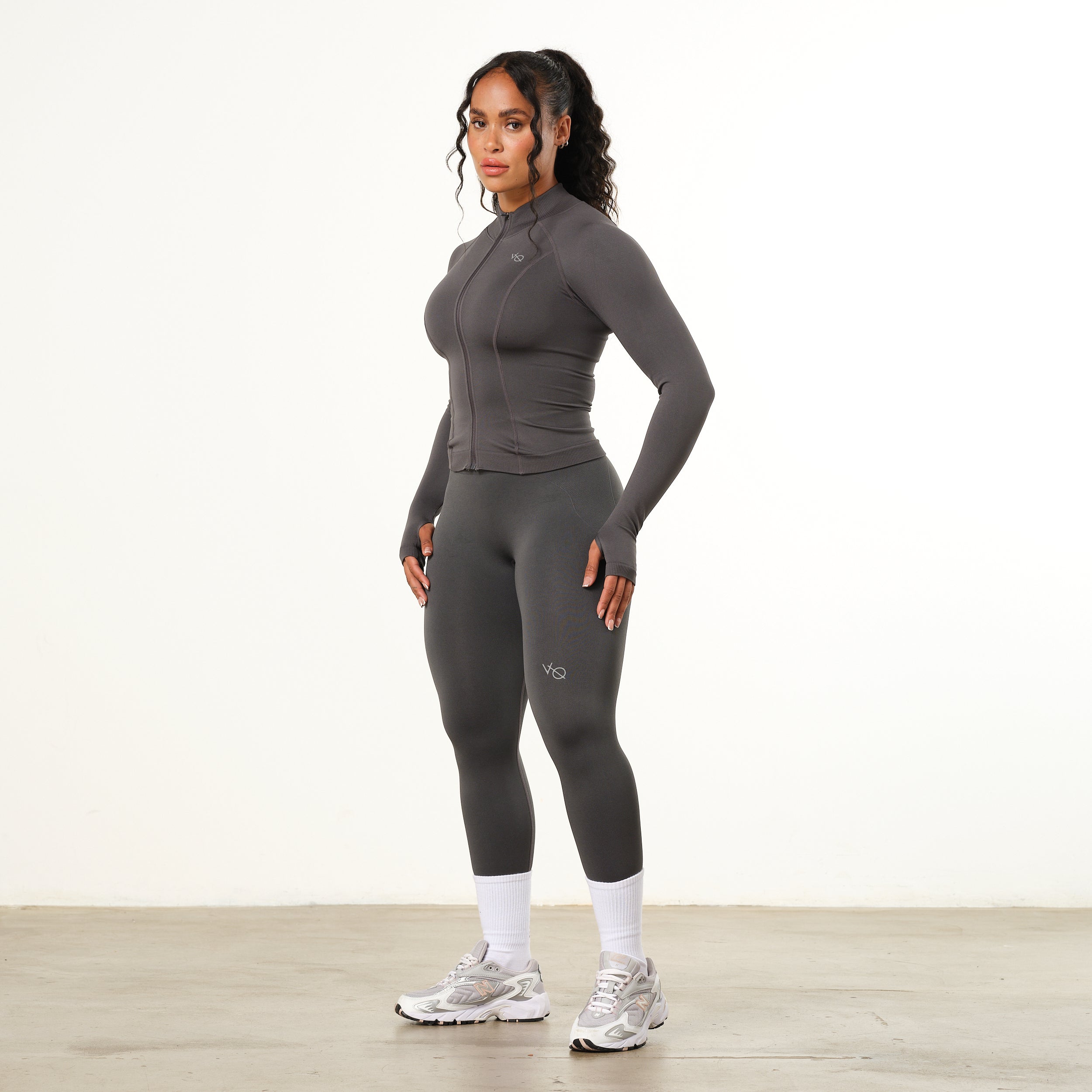 Vanquish Elevate Seamless Charcoal Zip Front Jacket