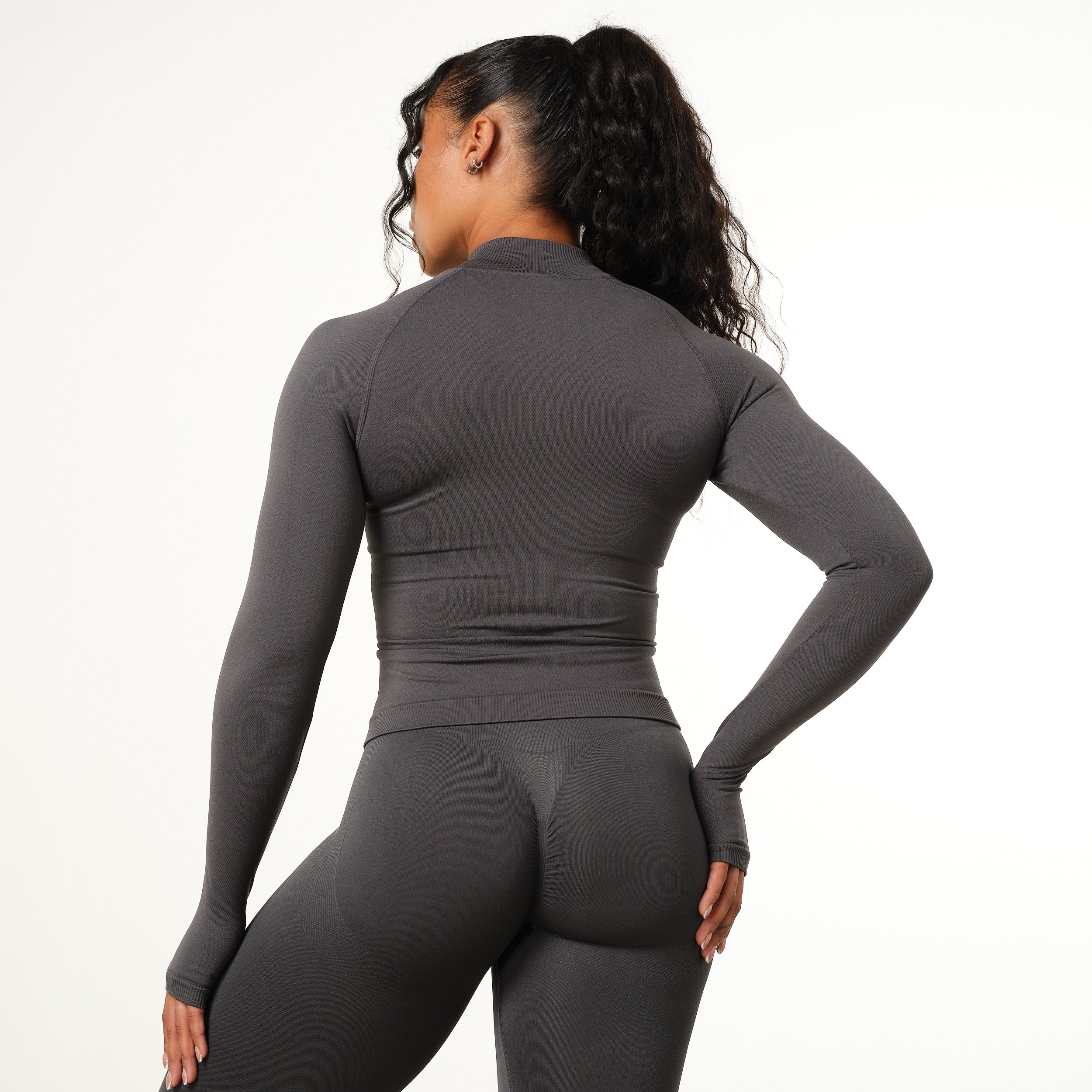 Vanquish Elevate Seamless Charcoal Zip Front Jacket