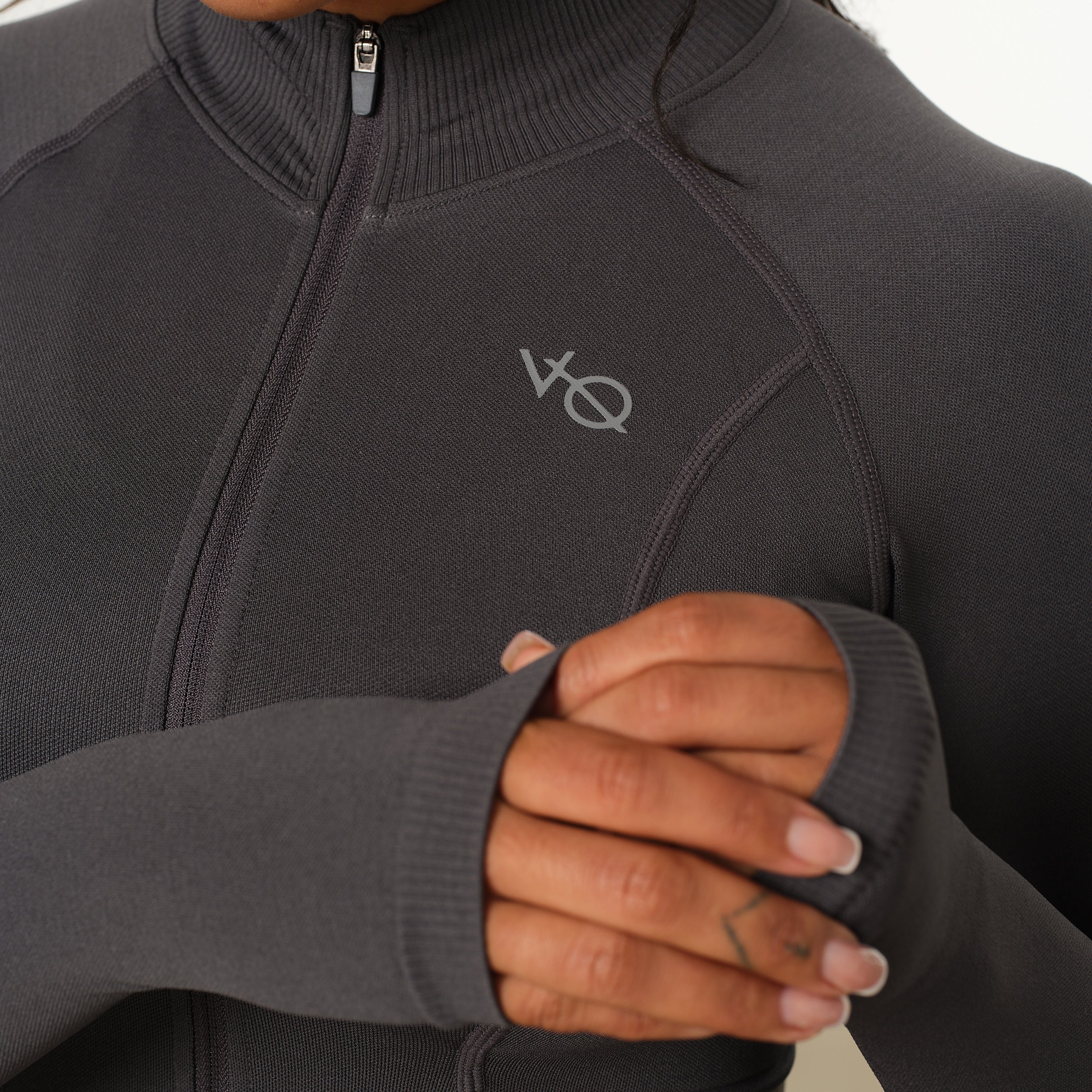 Vanquish Elevate Seamless Charcoal Zip Front Jacket