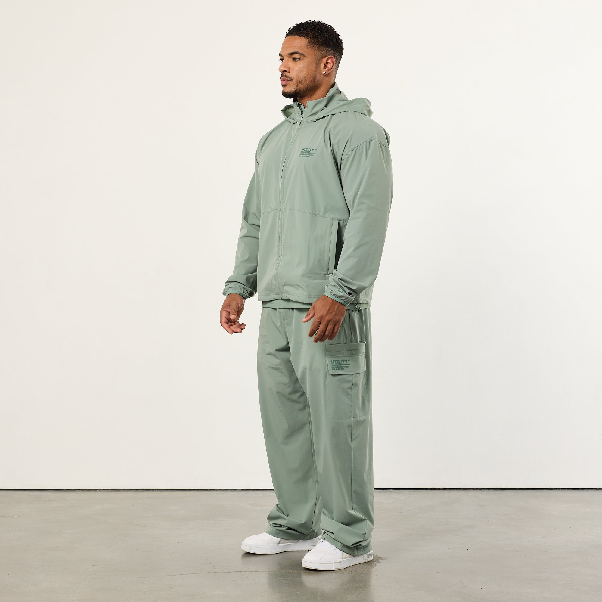 Vanquish Utility Frost Green Wide Leg Cargo Pants