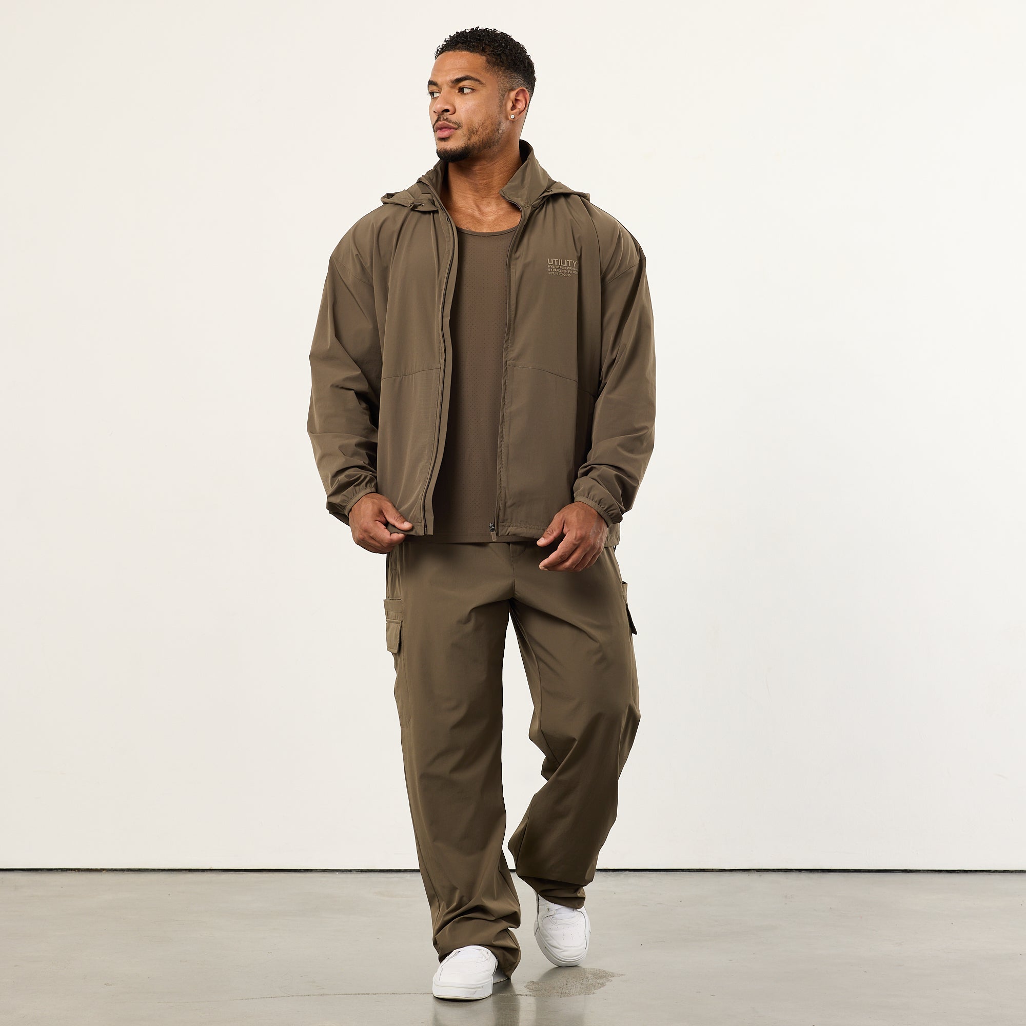 Vanquish Utility Brown Wide Leg Cargo Pants